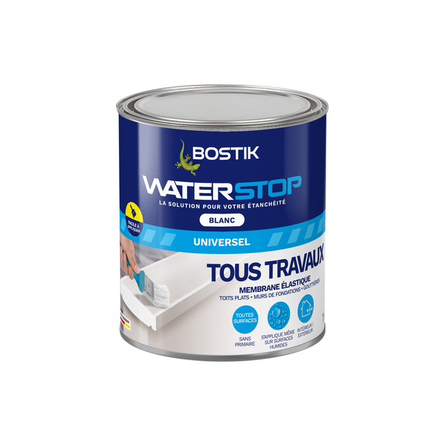 Membrane d'étanchéité Waterstop tous travaux Blanc BOSTIK 1KG