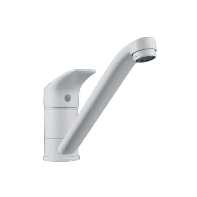 Grifo de cocina caño horizontal DELINIA Essential blanco
