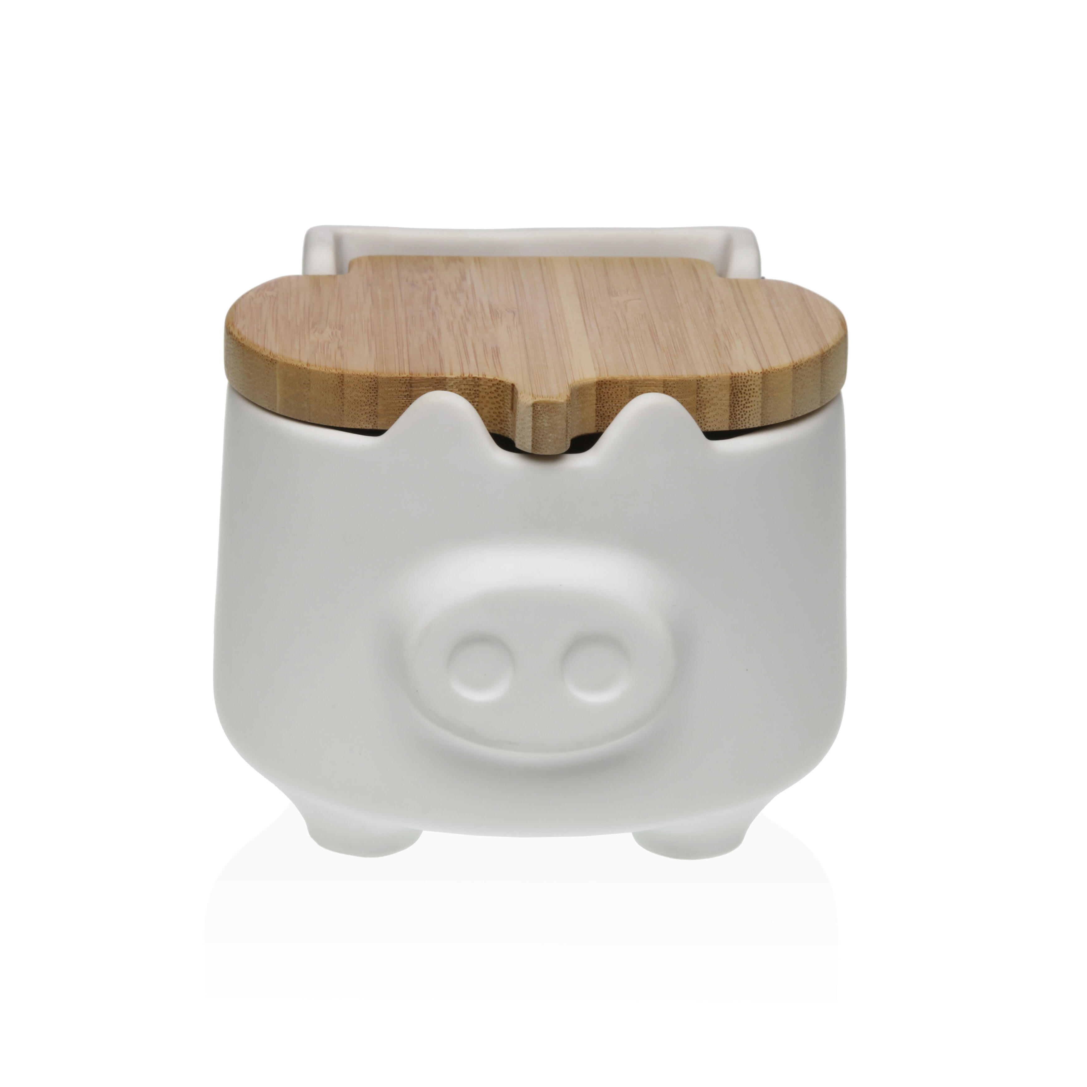 Salero pig versa blanco y bambú