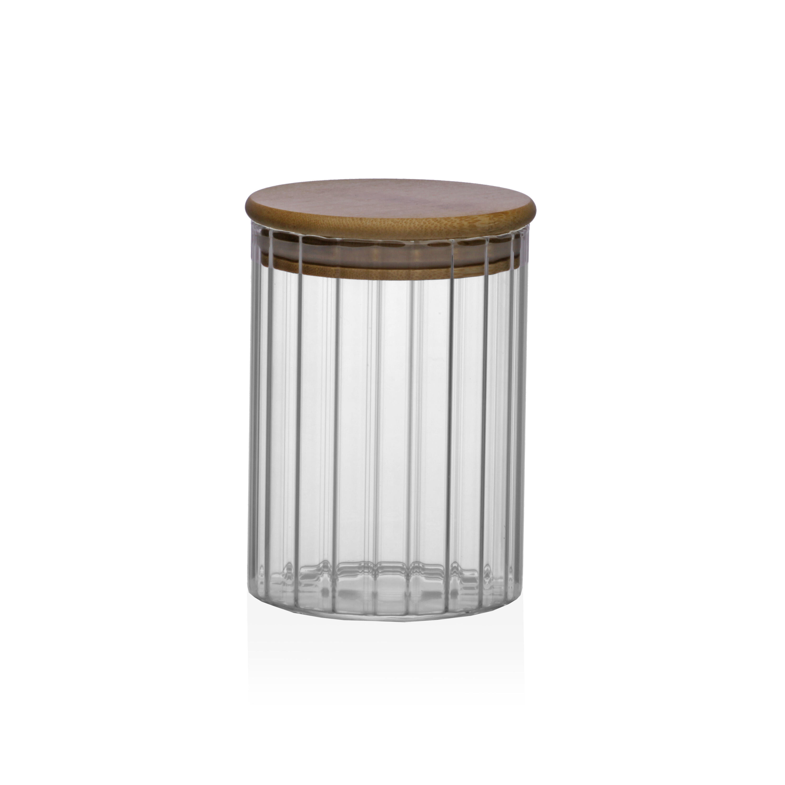 Bote con tapa de bambú versa 550ml