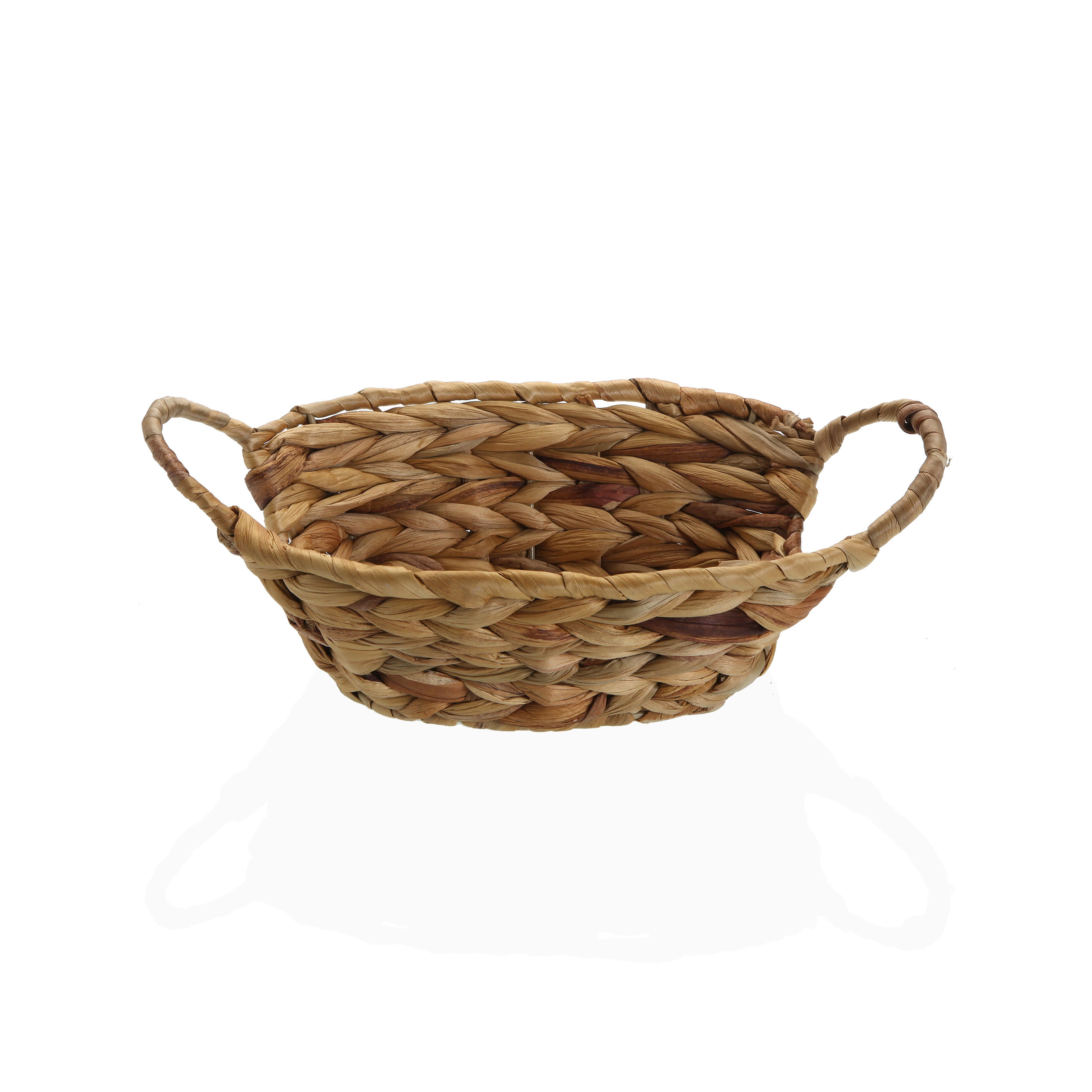 Cesta versa de jacinto de agua con asas