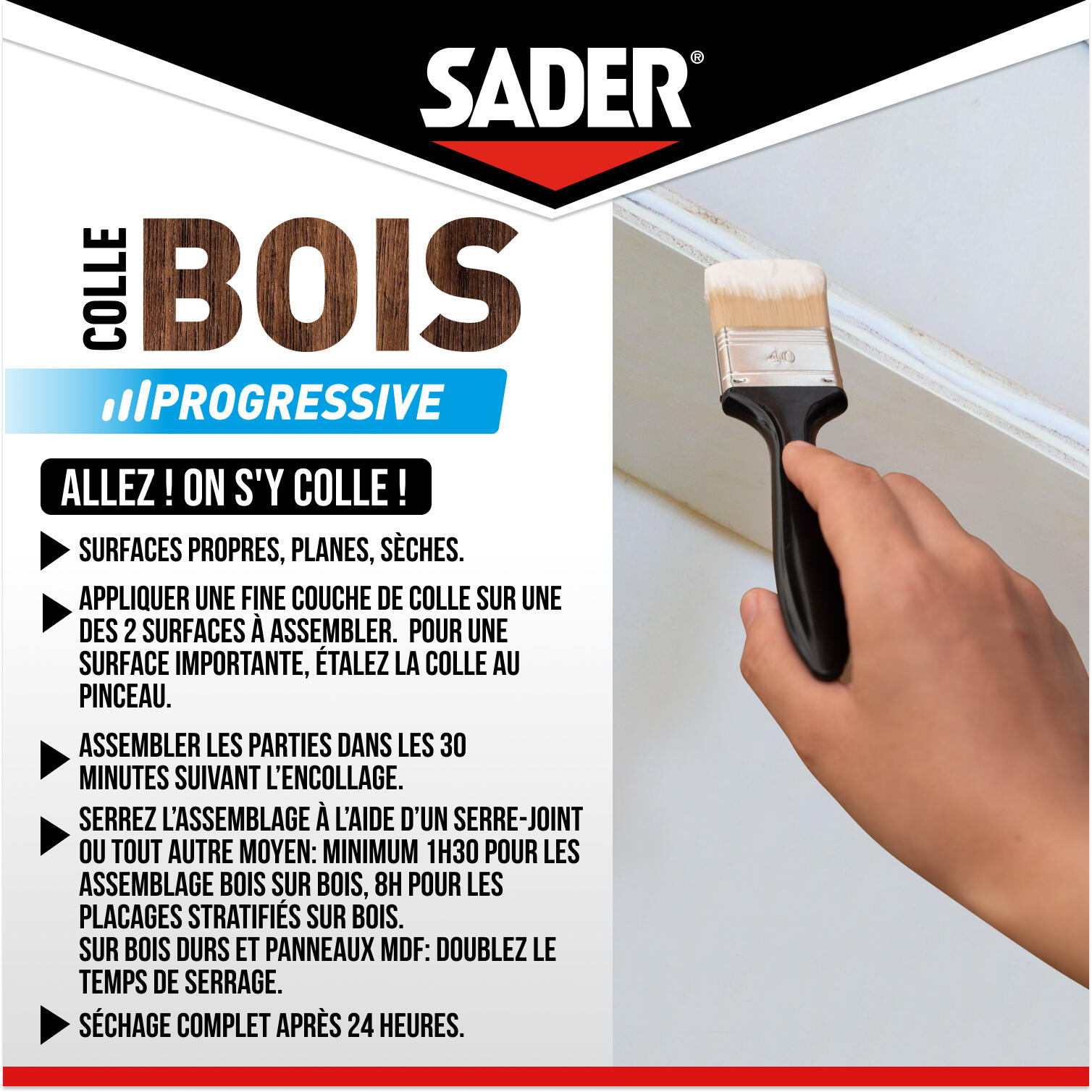 Colle d'assemblage Prise progressive SADER, 650 g transparent - 5