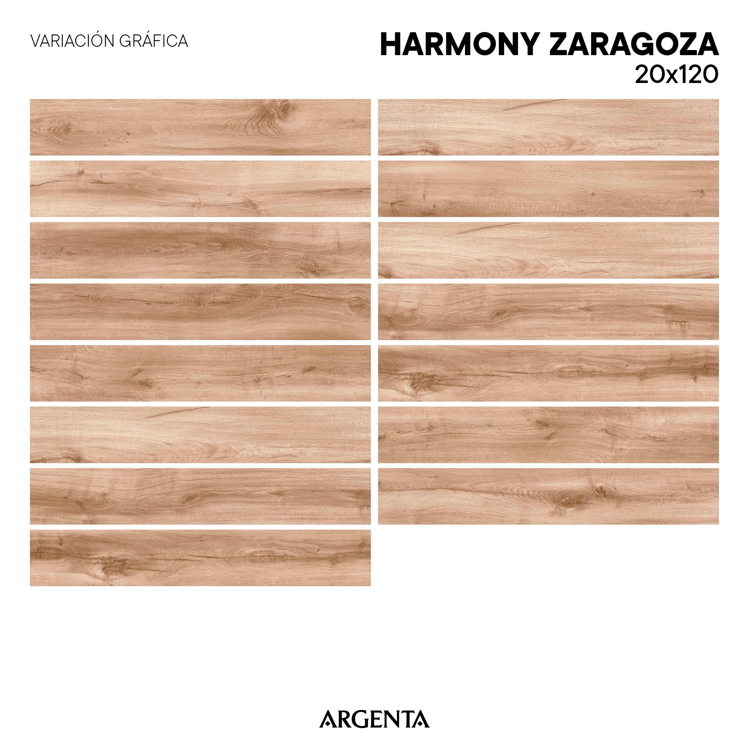 Pavimento cerâmico Harmony Zaragoza 20x120 cm - 6