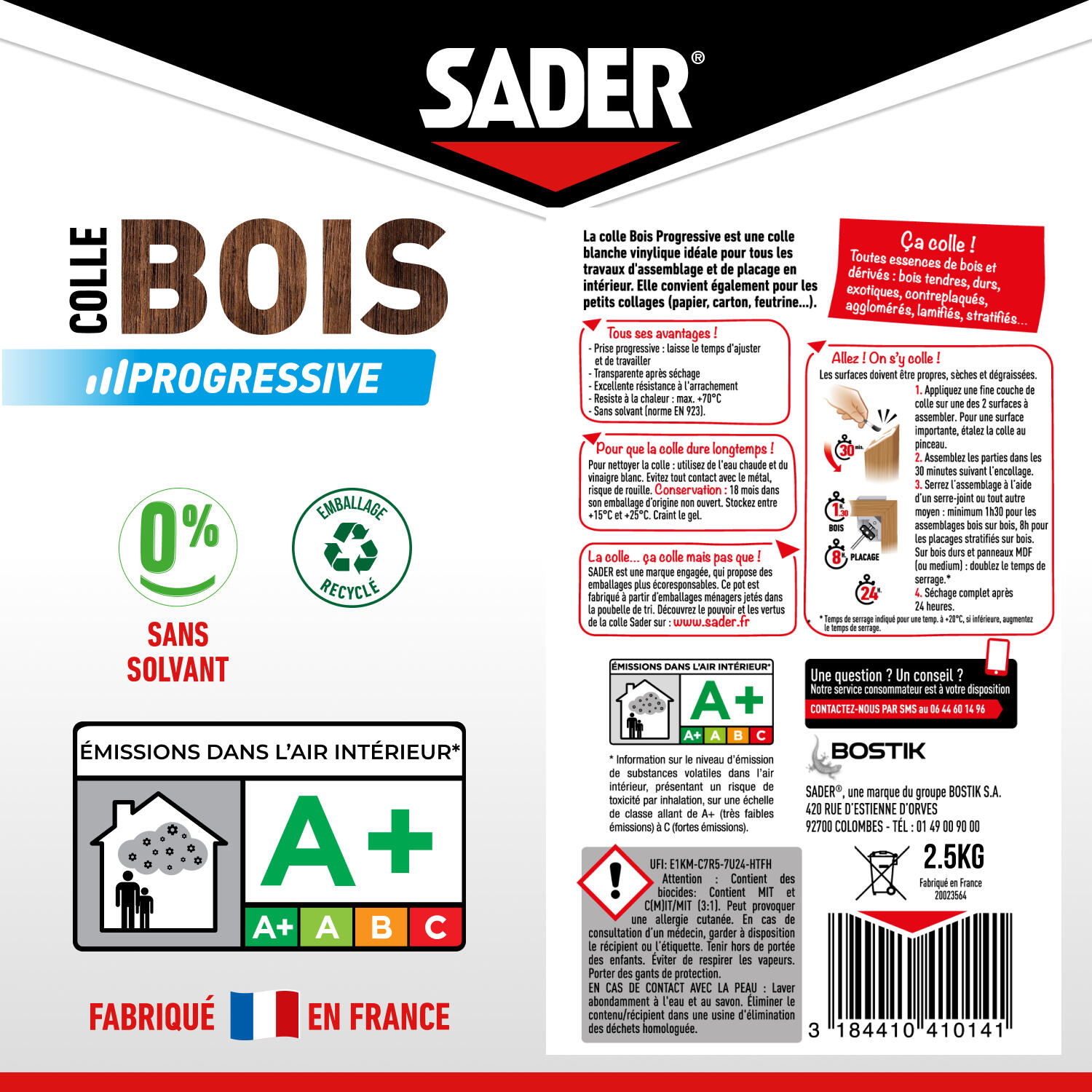 Colle d'assemblage liquide Prise progressive SADER, 2.5 Kg transparent - 5