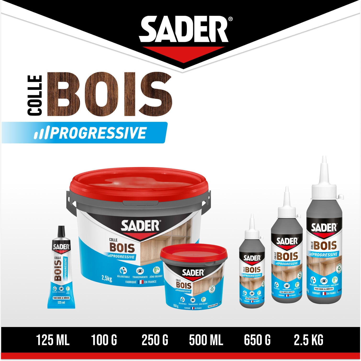 Colle d'assemblage liquide Prise progressive SADER, 2.5 Kg transparent - 7