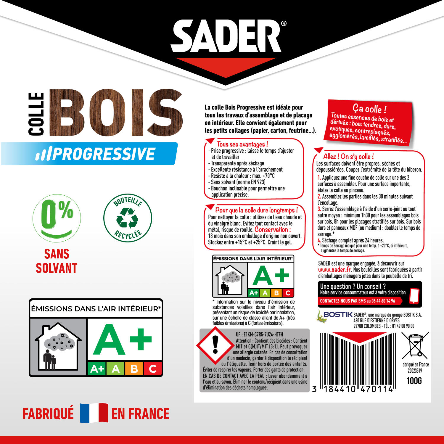 Colle d'assemblage liquide Prise progressive SADER, 100 g transparent - 5