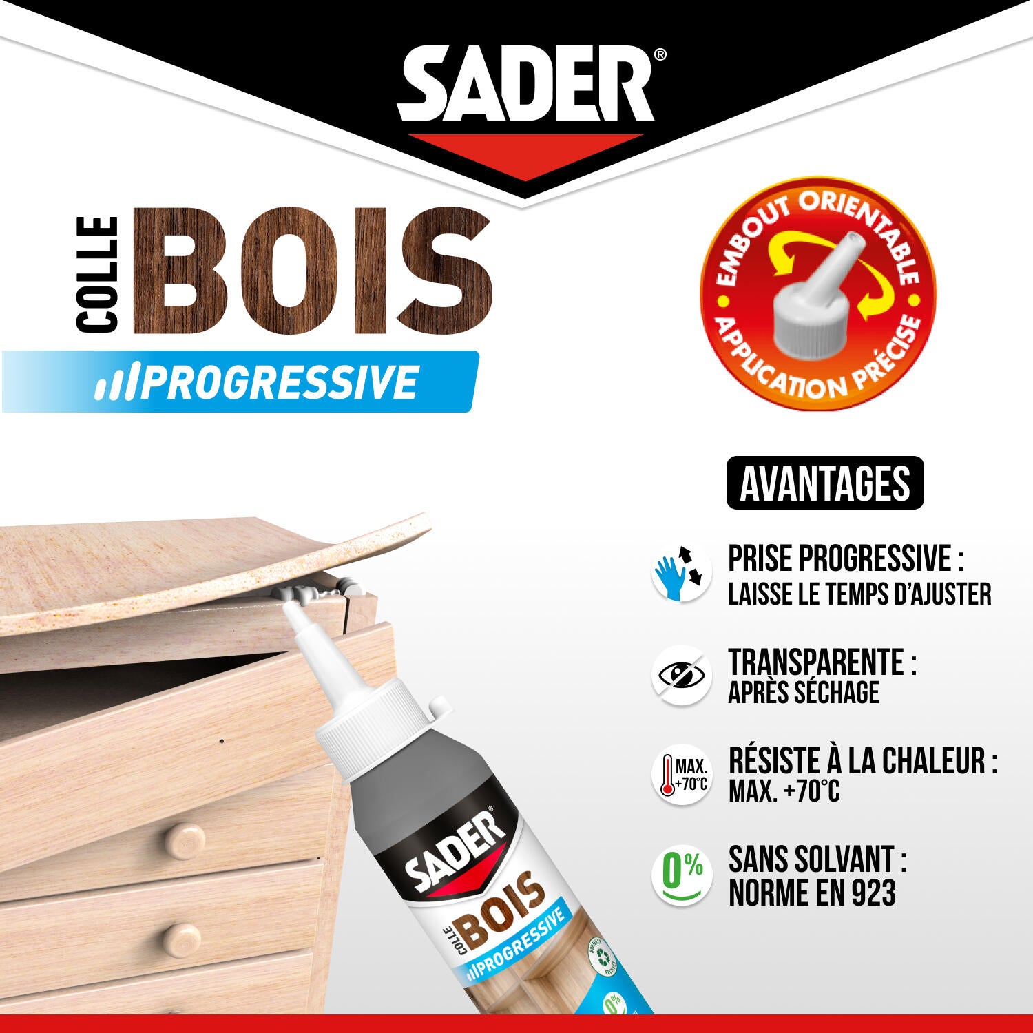 Colle d'assemblage liquide Prise progressive SADER, 100 g transparent - 4