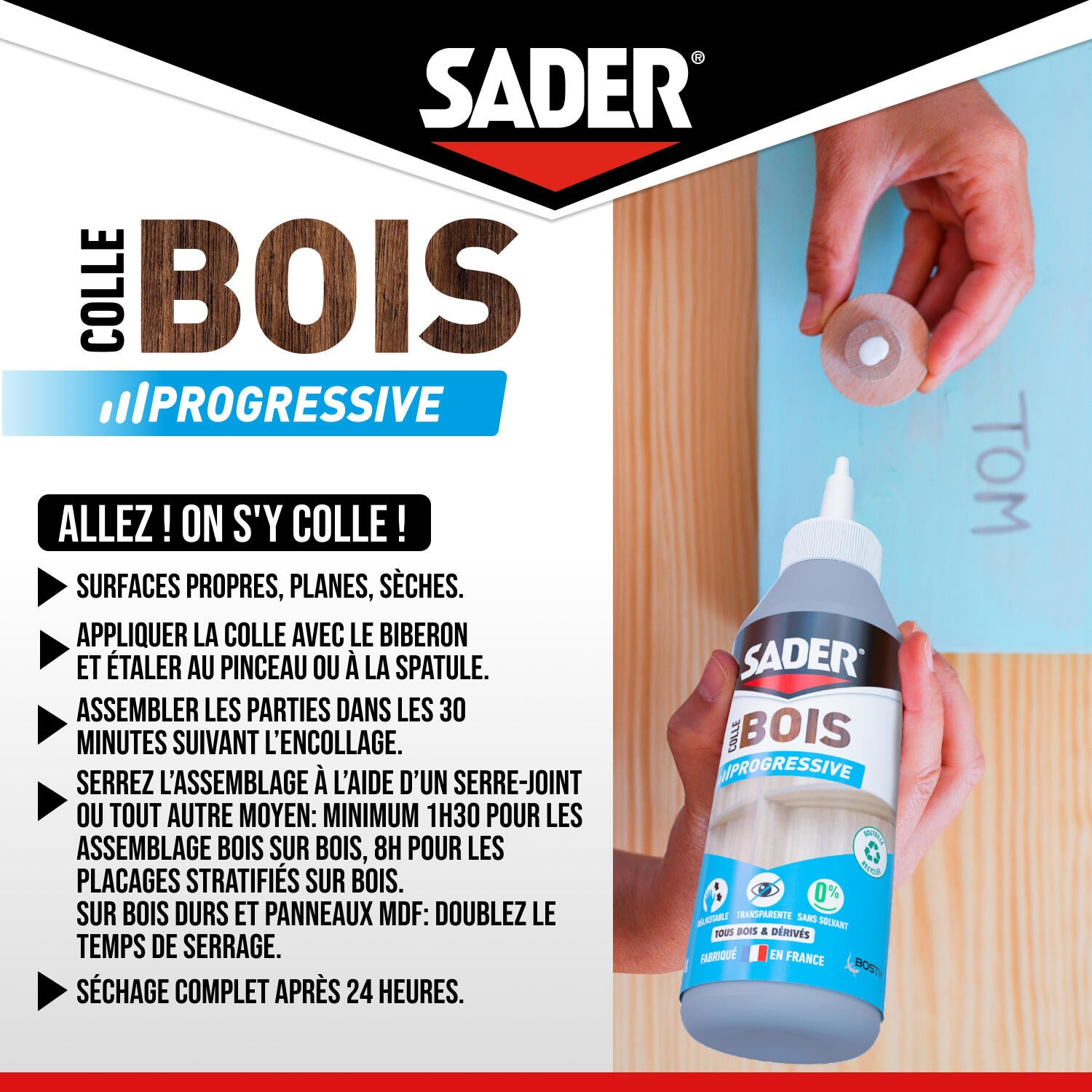 Colle d'assemblage liquide Prise progressive SADER, 100 g transparent - 6