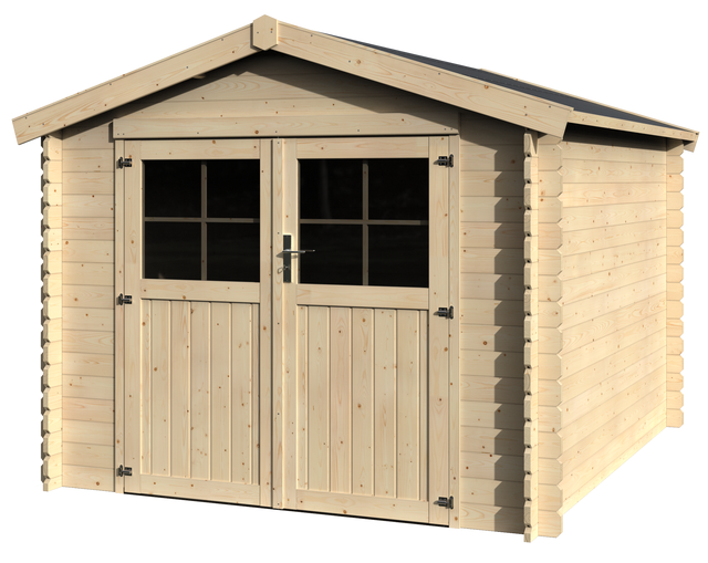 Abri de jardin bois, 7.88 m², Ep. 28 mm, Naterial Triver