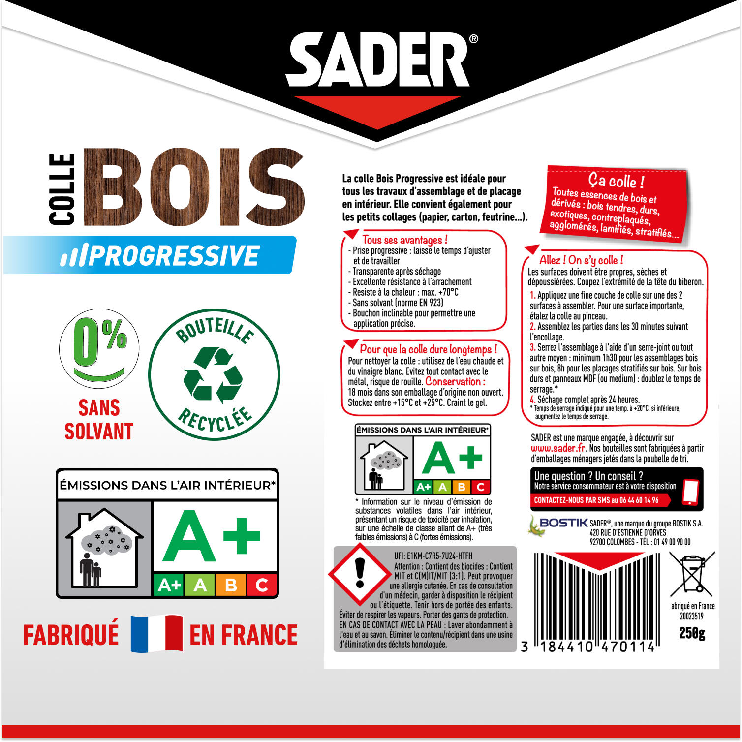 Colle d'assemblage liquide Prise progressive SADER, 250 g transparent - 5