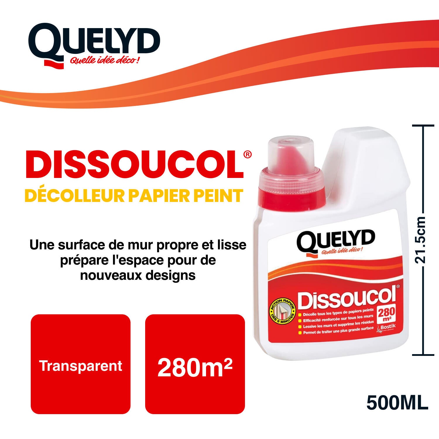 Décolleur de papier peint Dissoucol QUELYD, 0.5l - 2