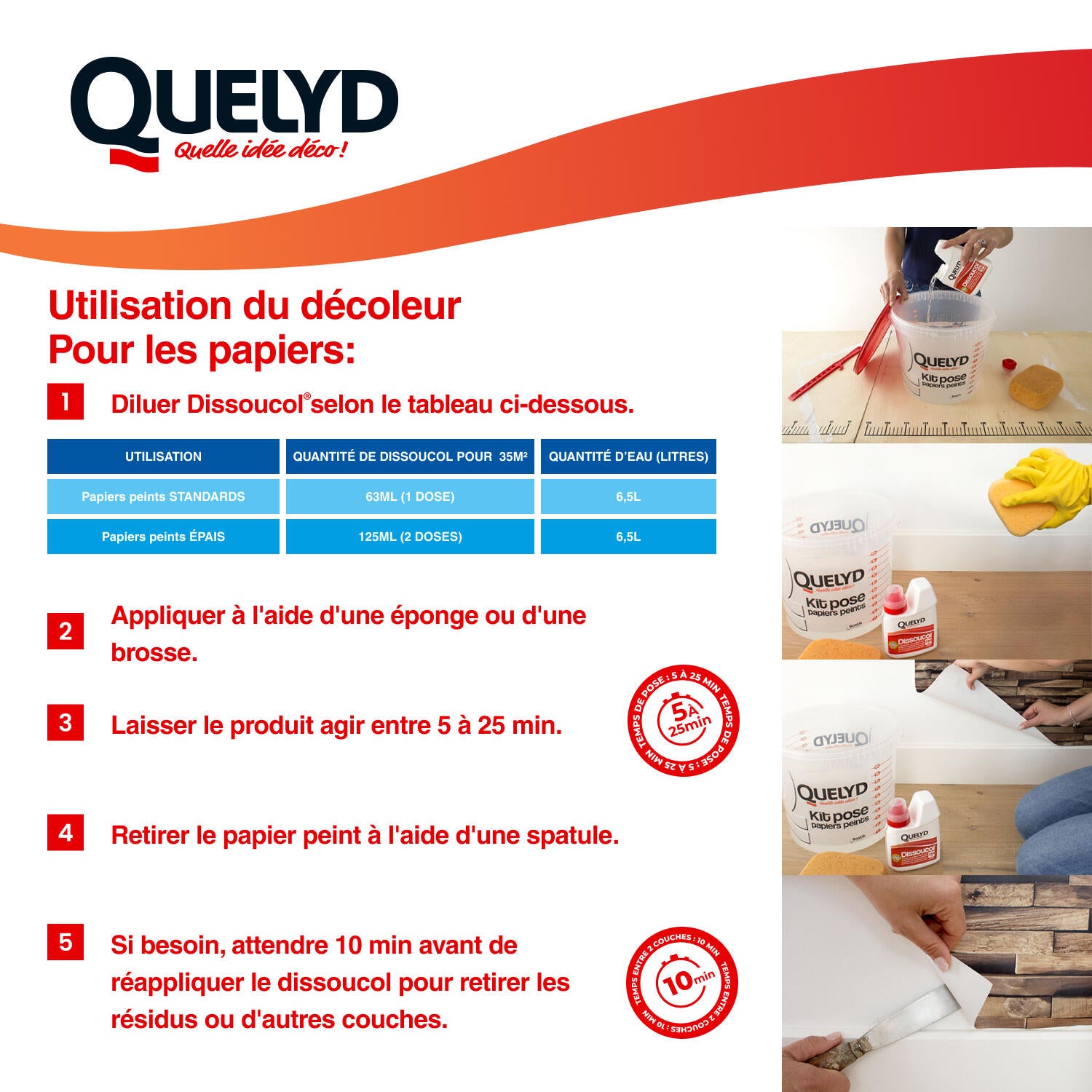 Décolleur de papier peint Dissoucol QUELYD, 0.5l - 7