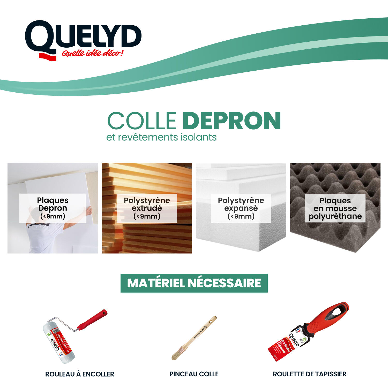 Colle de fixation pâte MS polymère QUELYD Depron blanc, 6Kg - 3