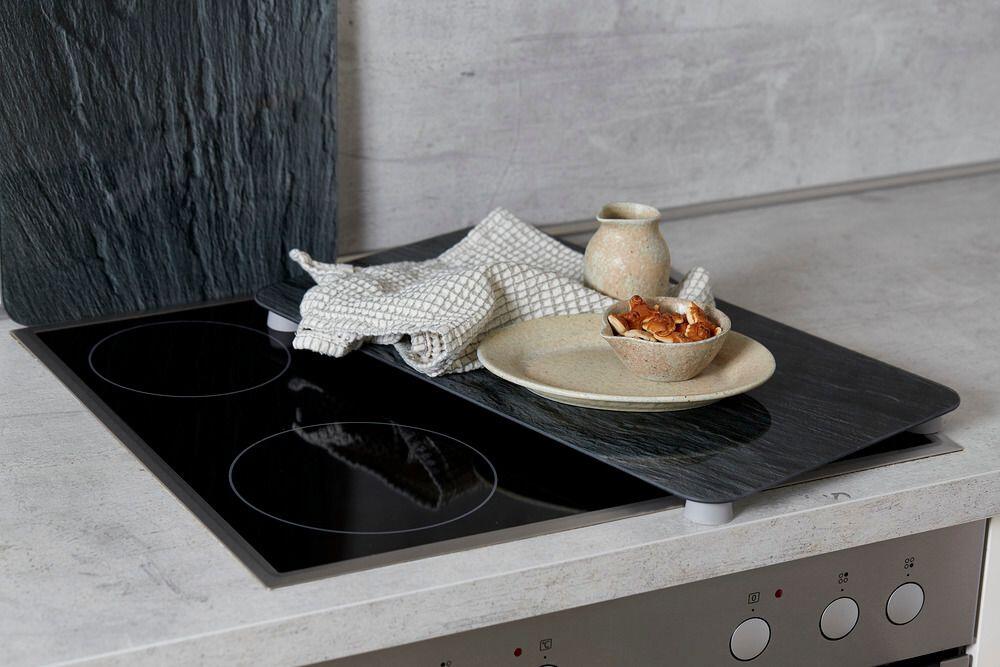 Lot de 2 plaques de protection en verre Motif ardoise - 2