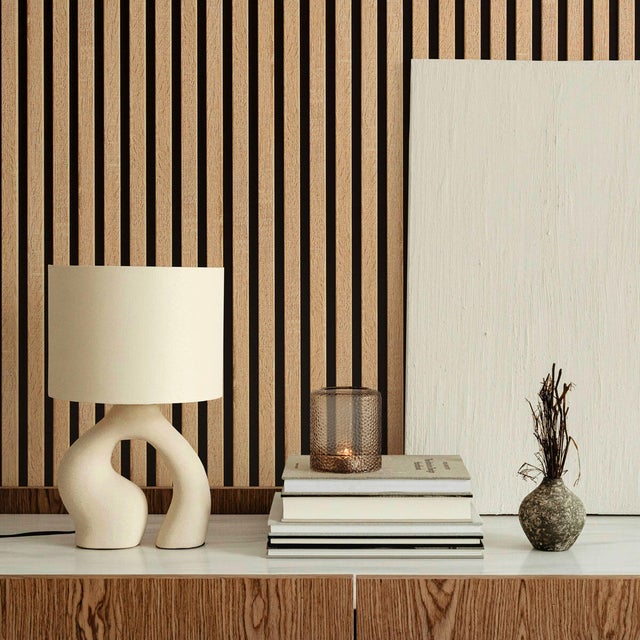 Panneau tasseau vertigo décor chêne 250X30 cm, ep 14 mm