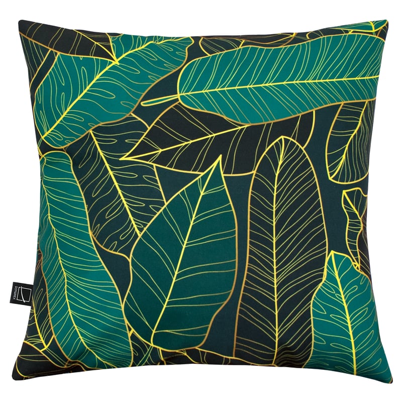 Poduszka ogrodowa dekoracyjna Lana Jess 45x45 cm zielona w liście Domarex