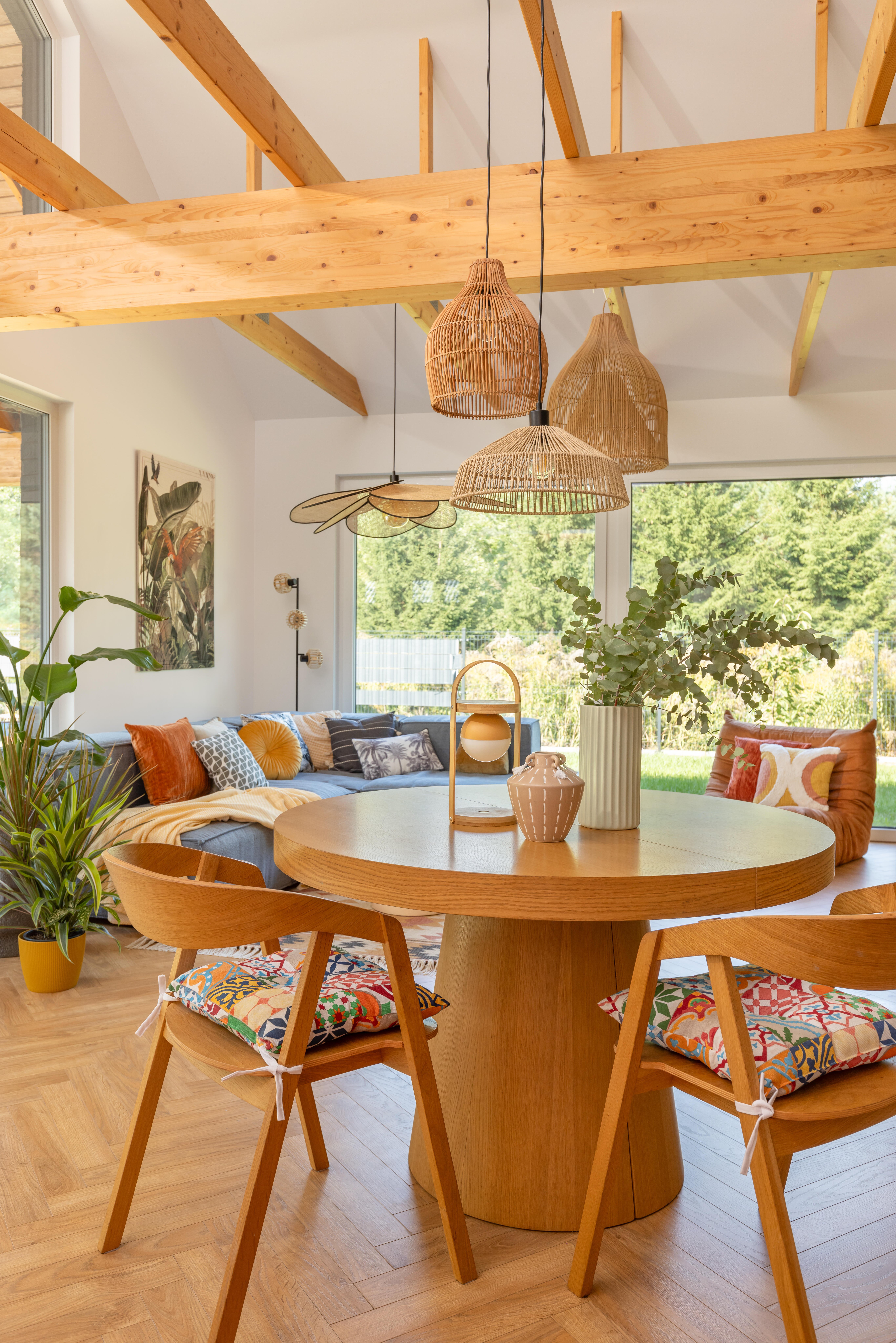 Lampa wisząca Mikona beżowa E27 Inspire - 2