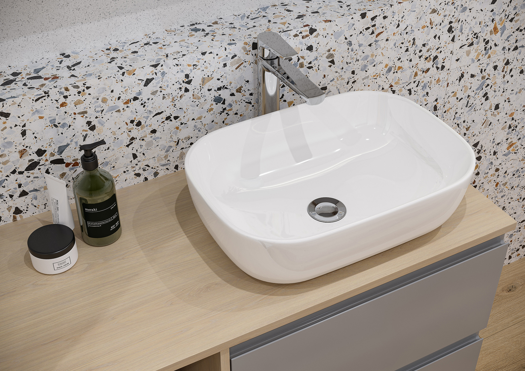 Umywalka ceramiczna nablatowa Moduo 50 Cersanit - 2