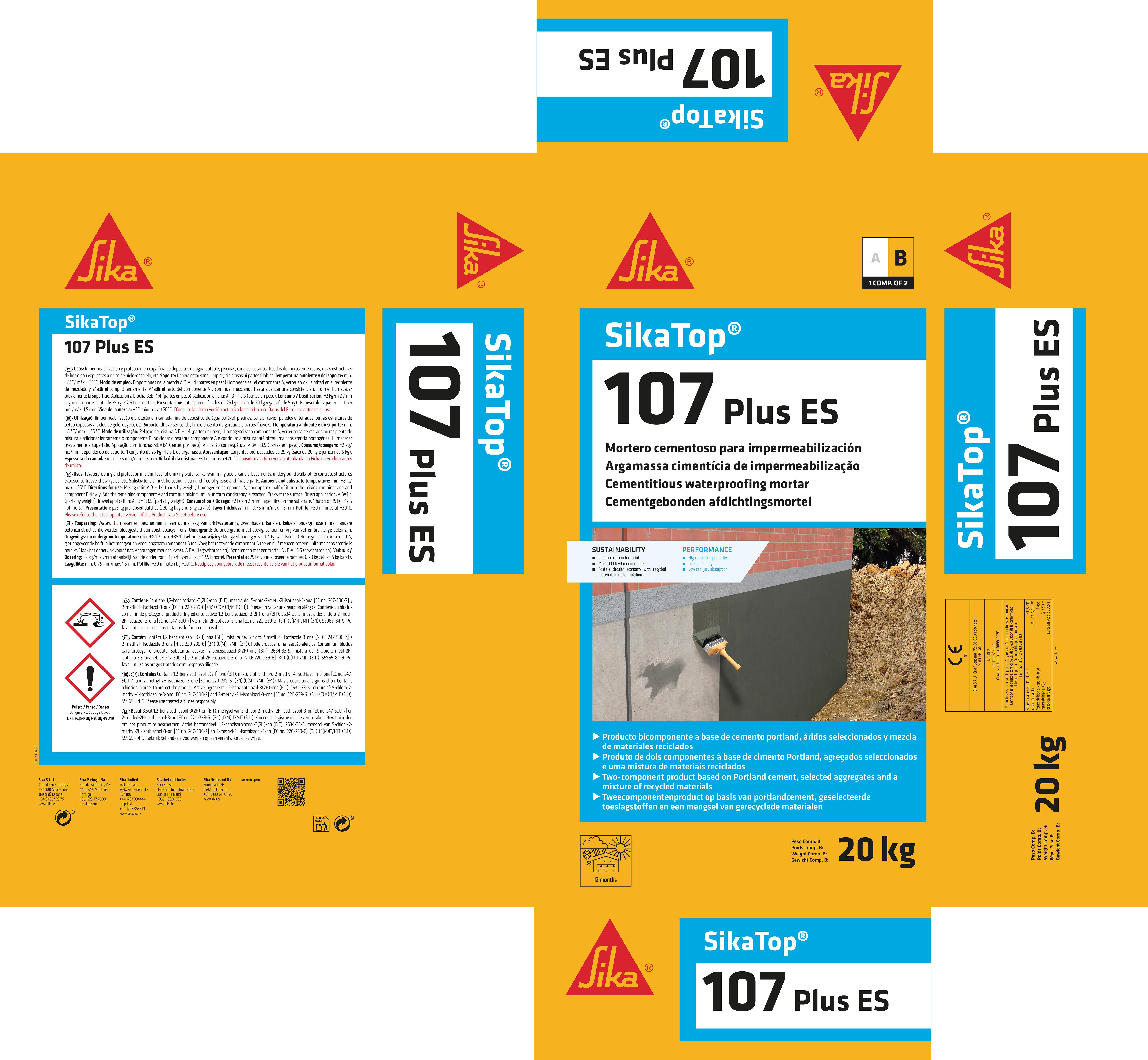 Argamassa impermeável SIKATOP 107 PLUS ES 25kg - 2