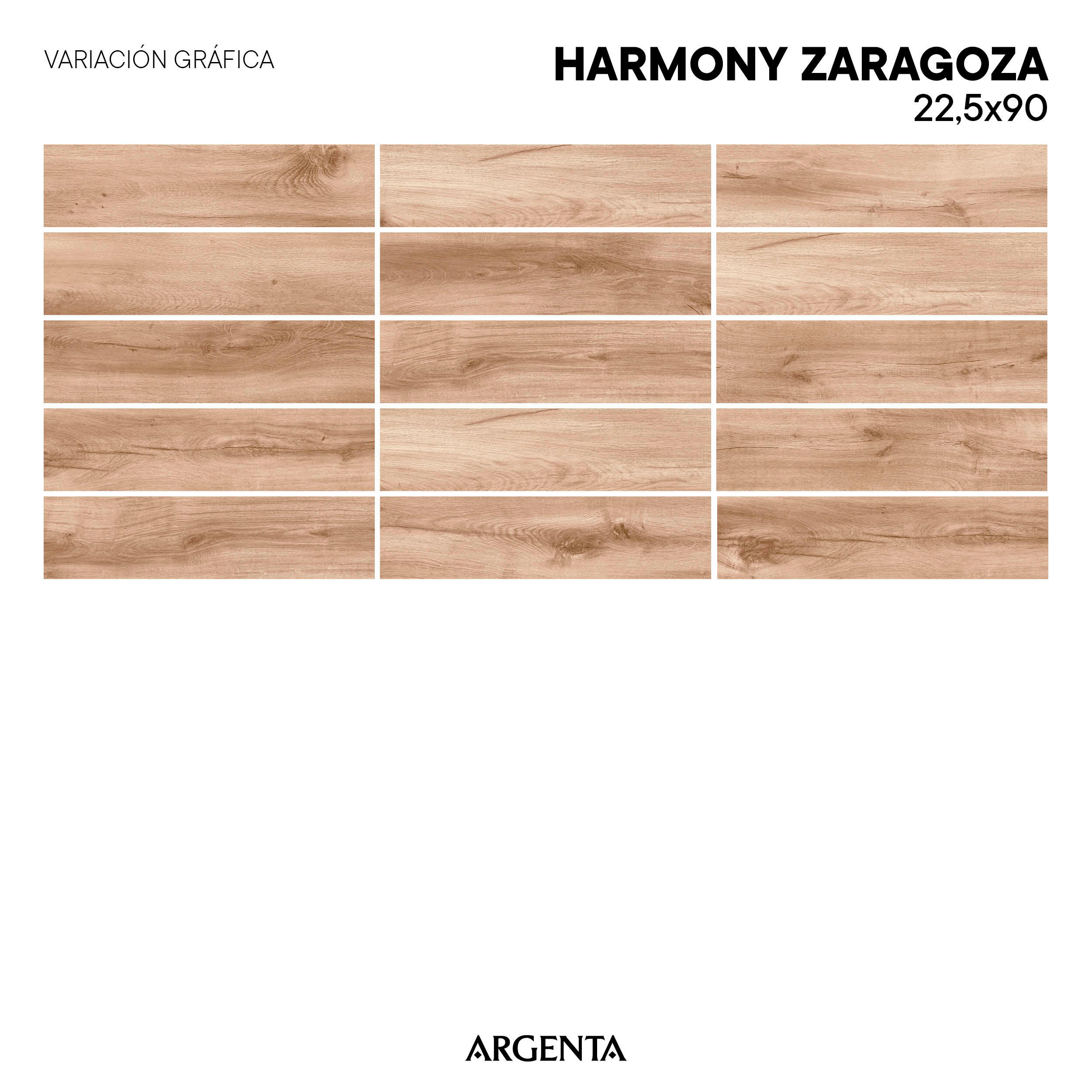 Suelo porcelánico Harmony Zaragoza efecto madera natural 22.5x90 cm C3 ARTENS - 5