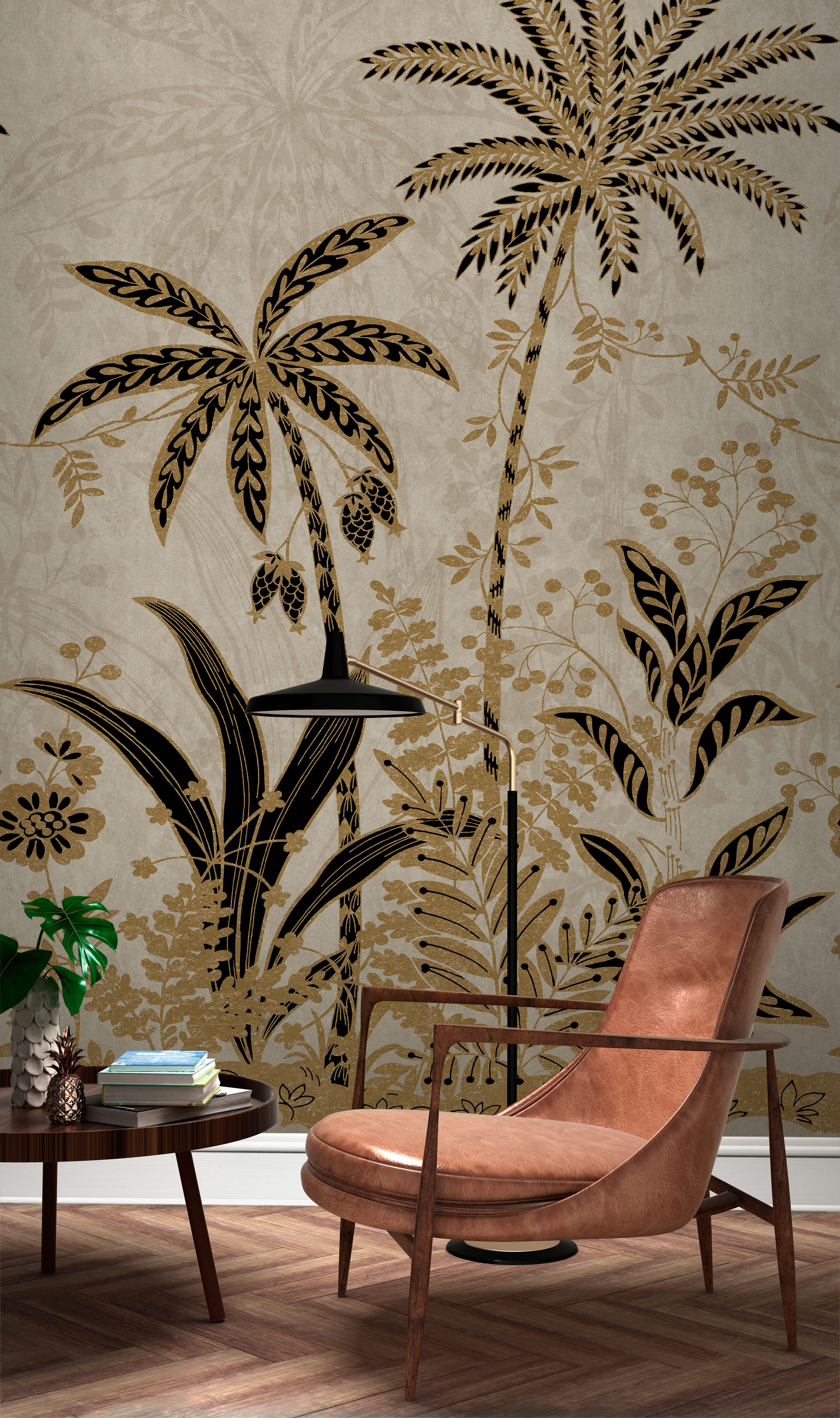 Mural papel liso limpieza con paño húmedo naturaleza new garden palmeras 552065 multicolor 200 x 300 cm rasch