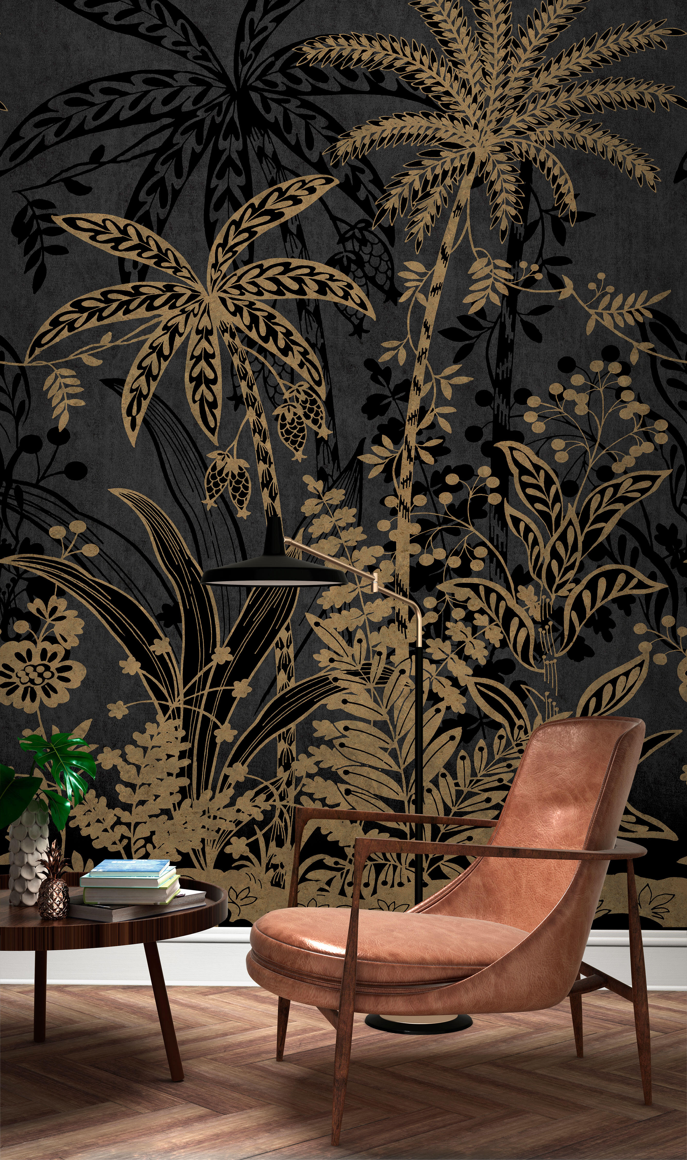 Mural papel liso limpieza con paño húmedo naturaleza new garden palmeras 552058 multicolor 200 x 300 cm rasch