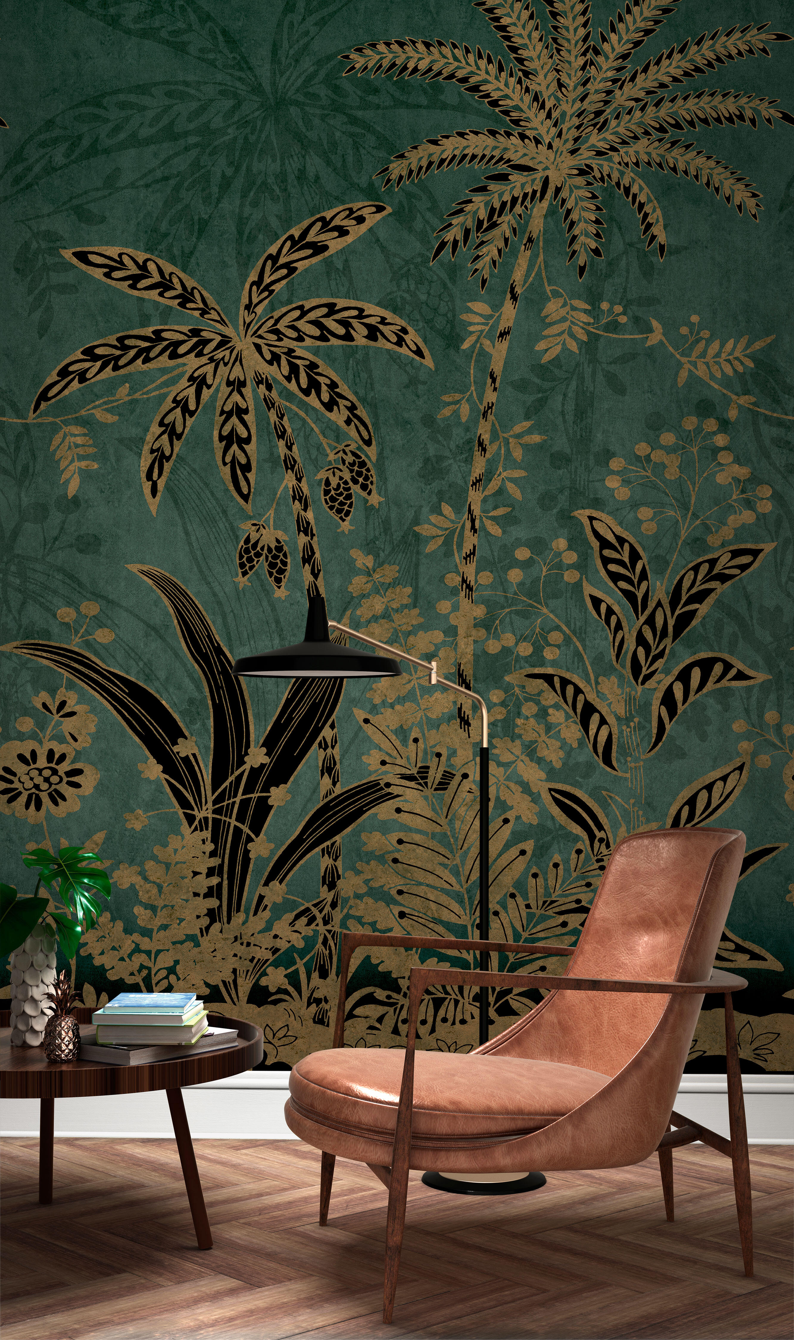 Mural papel liso limpieza con paño húmedo naturaleza new garden palmeras 552041 multicolor 200 x 300 cm rasch