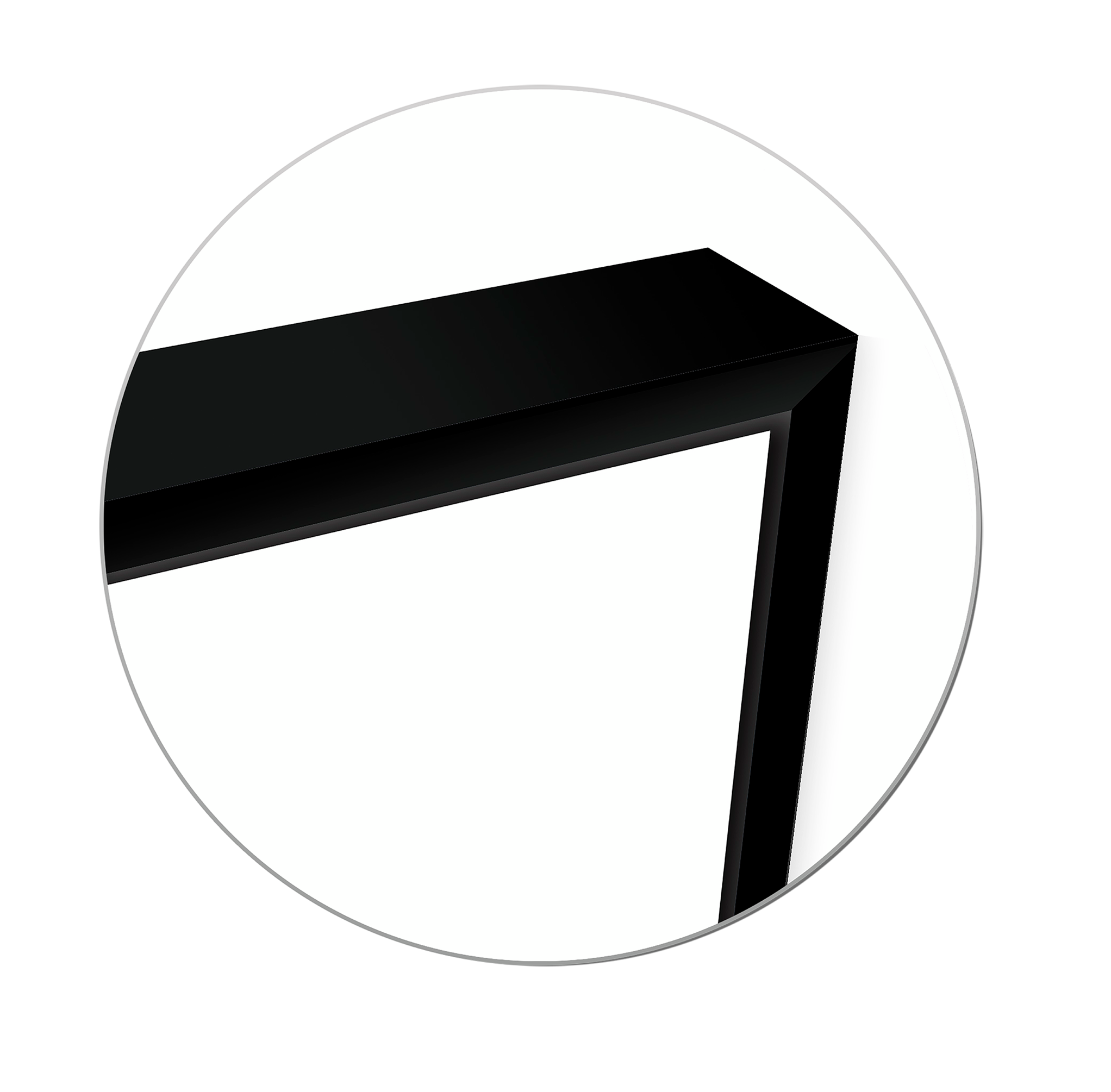 Cuadro pintura impresa enmarcada Texto rectangular de 41 x 21 cm. MDF Dream Releive blanco y negro. Marco color Negro - 4