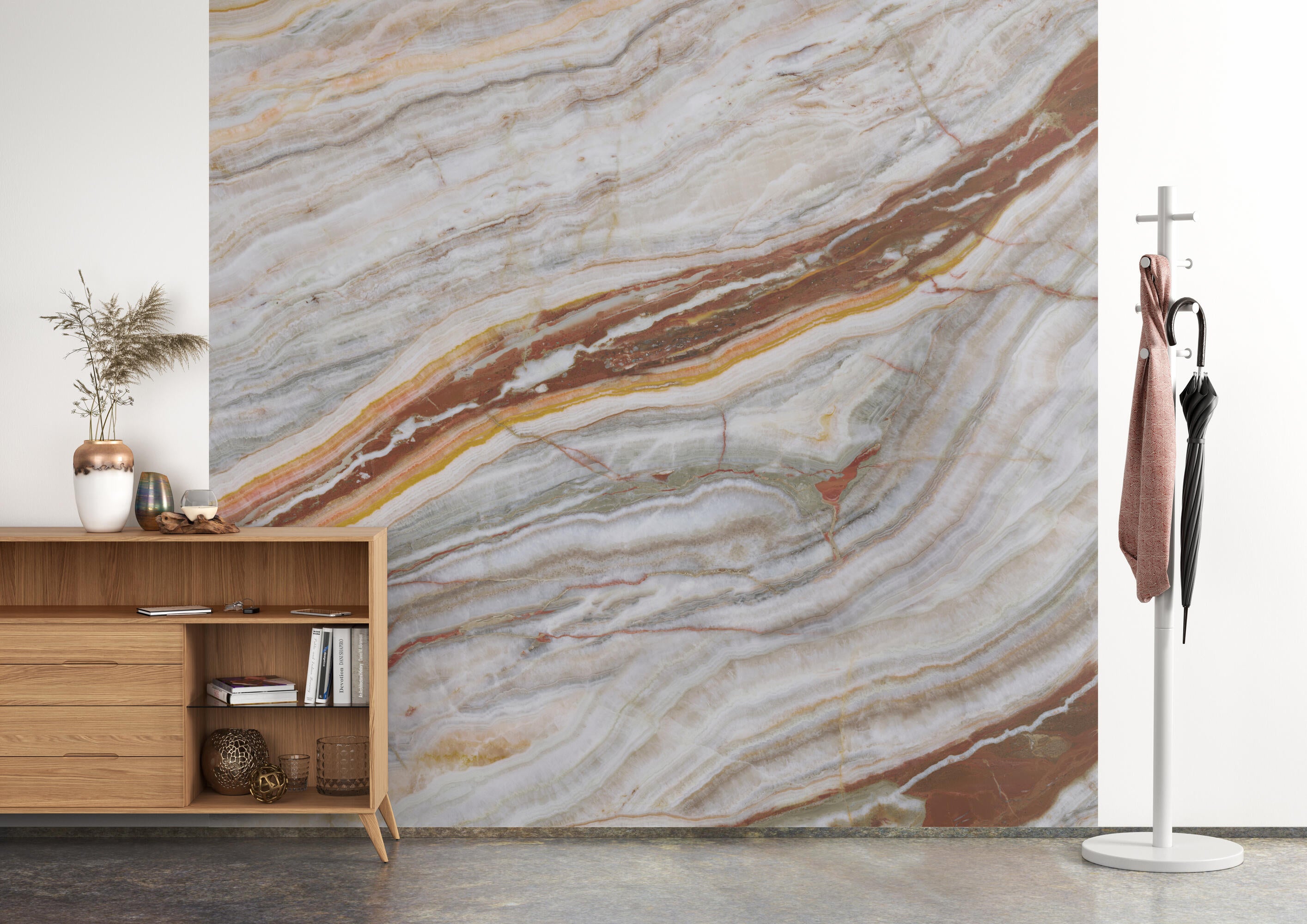 Mural papel liso limpieza con paño húmedo naturaleza loft3 364613 multicolor 318 x 300 cm rasch