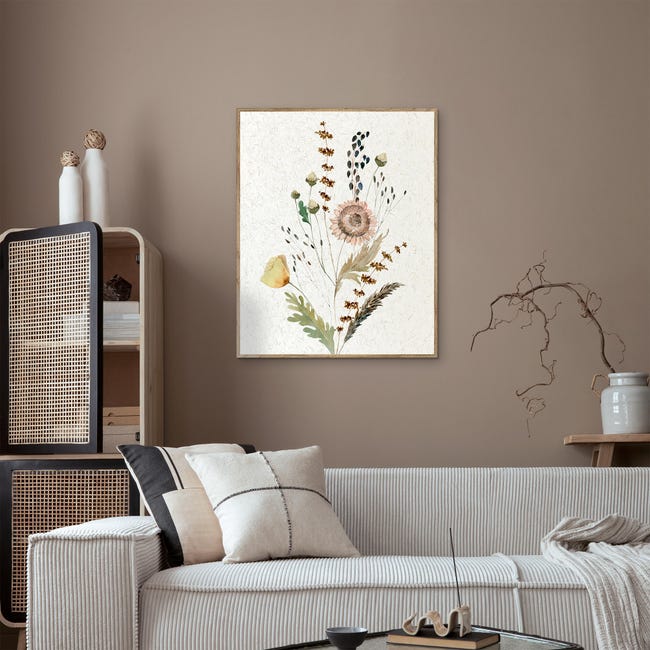 Cuadro con marco Amapola Amarilla 41 cm x 51 cm Leroy Merlin