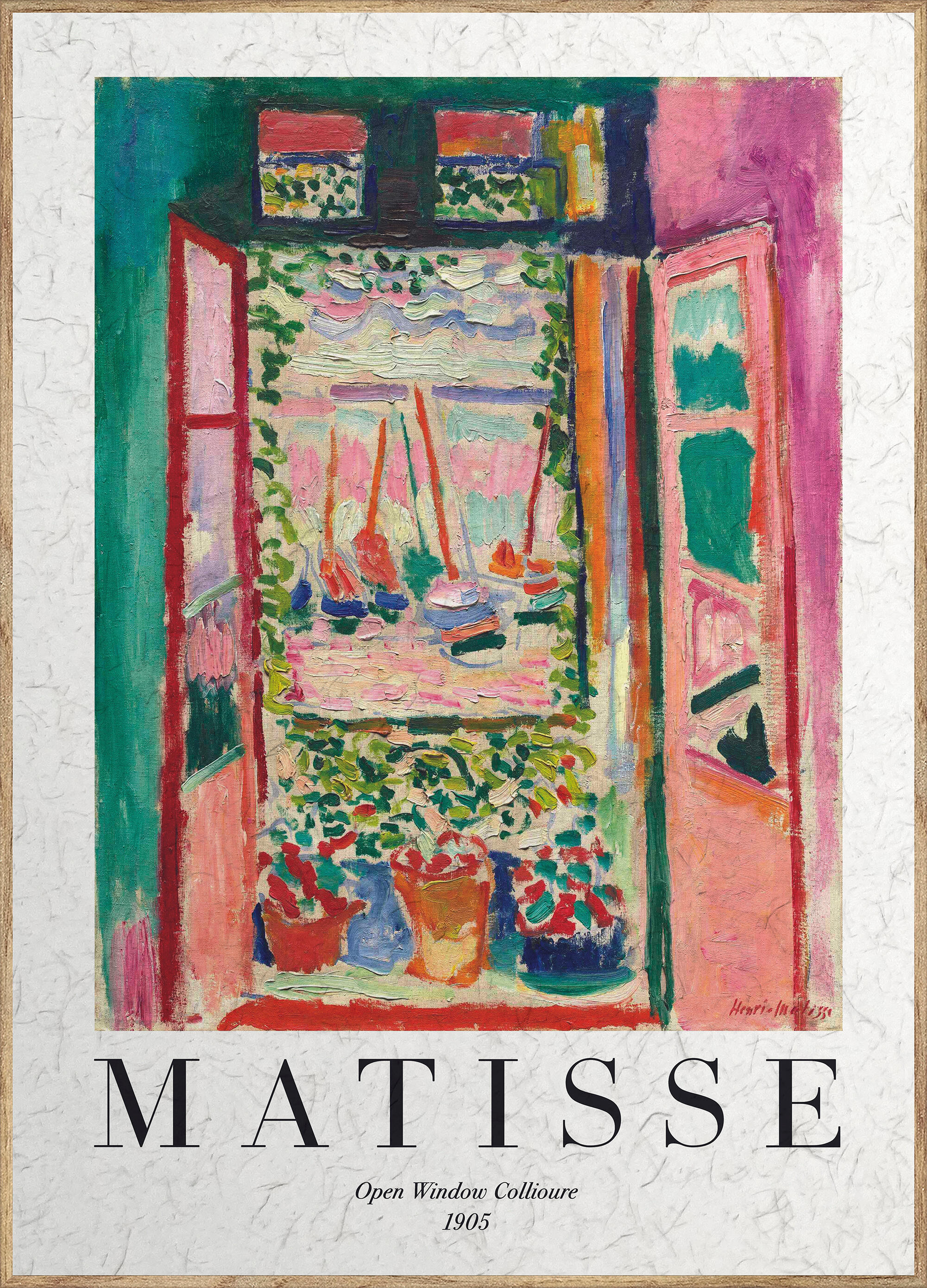 Cuadro con marco Matisse Ventana Lino 51 cm x 71 cm - 2