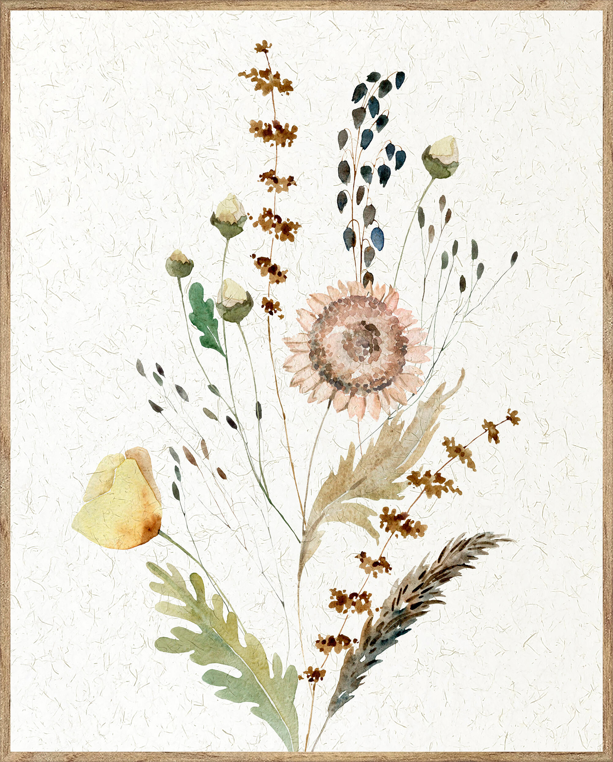 Cuadro con marco Amapola Amarilla 41 cm x 51 cm - 2