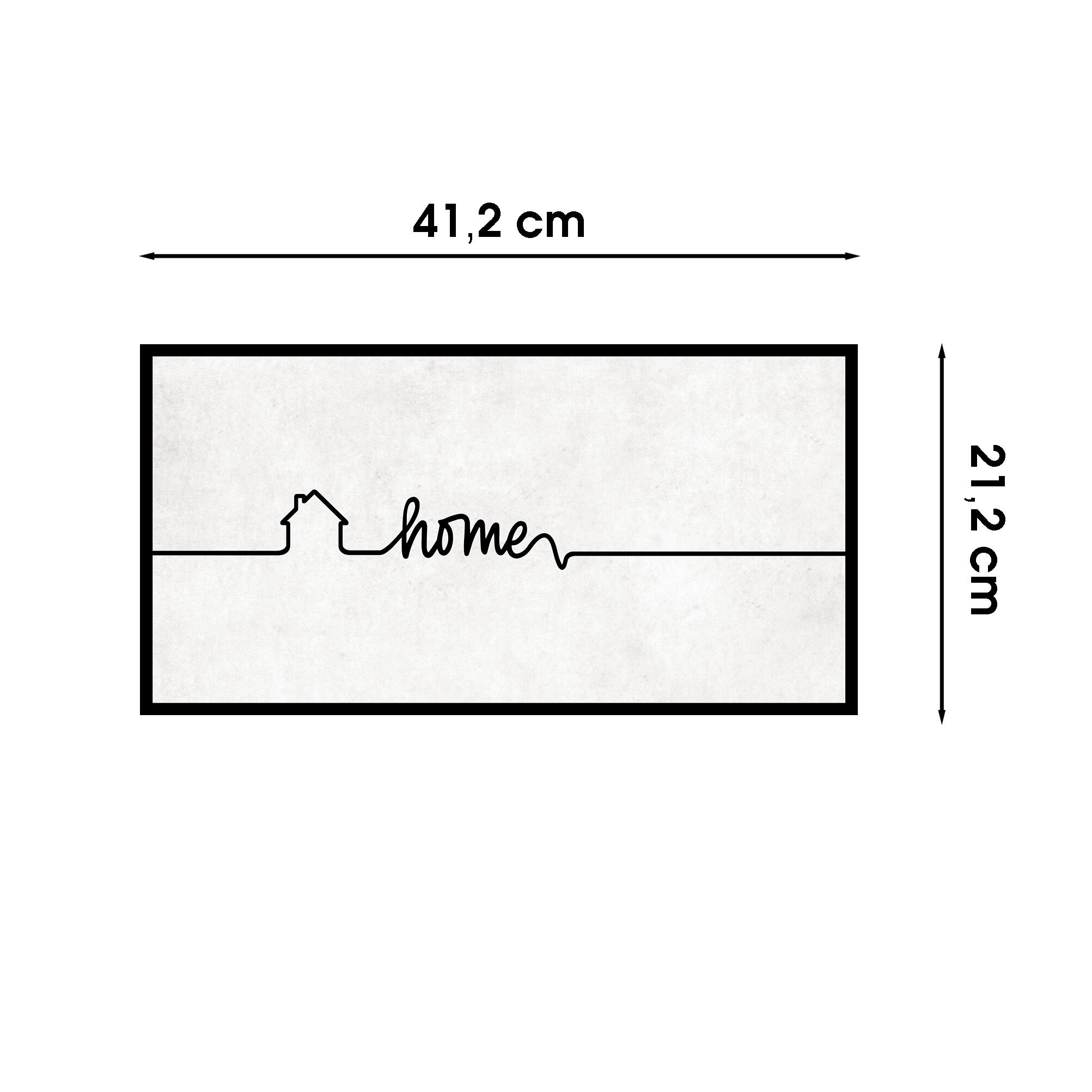 Quadro com moldura Deco Art relevo Home 20x40 cm preto - 5