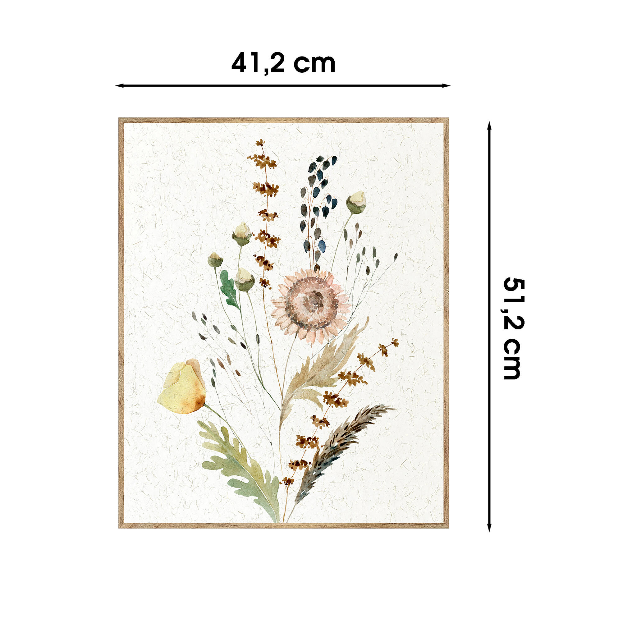 Cuadro con marco Amapola Amarilla 41 cm x 51 cm - 3