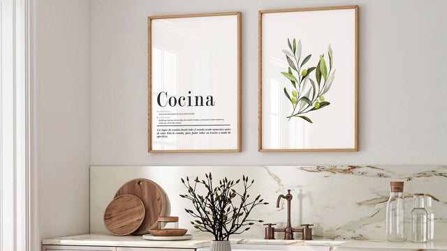 Láminas decorativas en la cocina