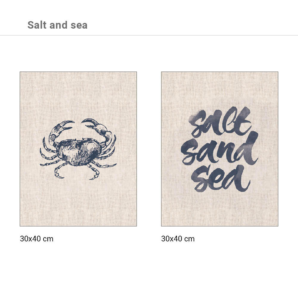 Set 2 imagens Salt Sand Sea 30x40cm - 7