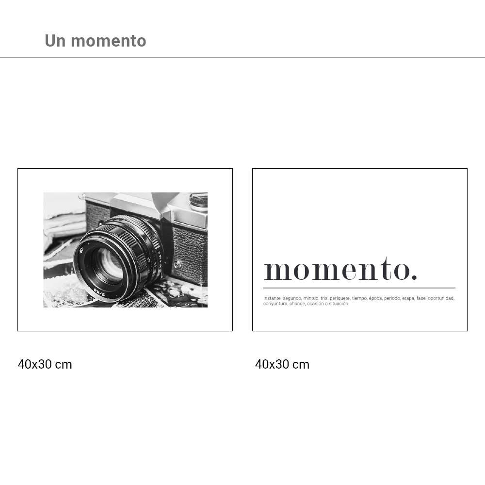 2 Láminas Texto rectangular de 30 x 40 cm. Papel Un Momento blanco y negro - 3