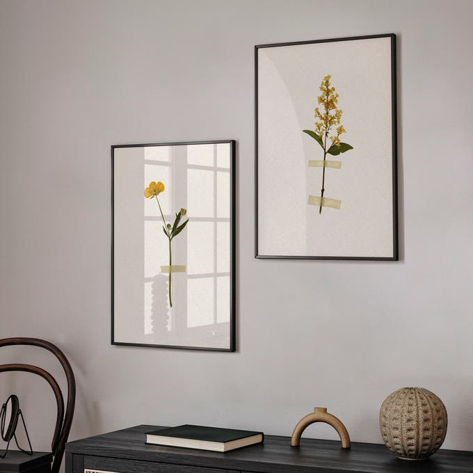 Láminas decorativas en la pared
