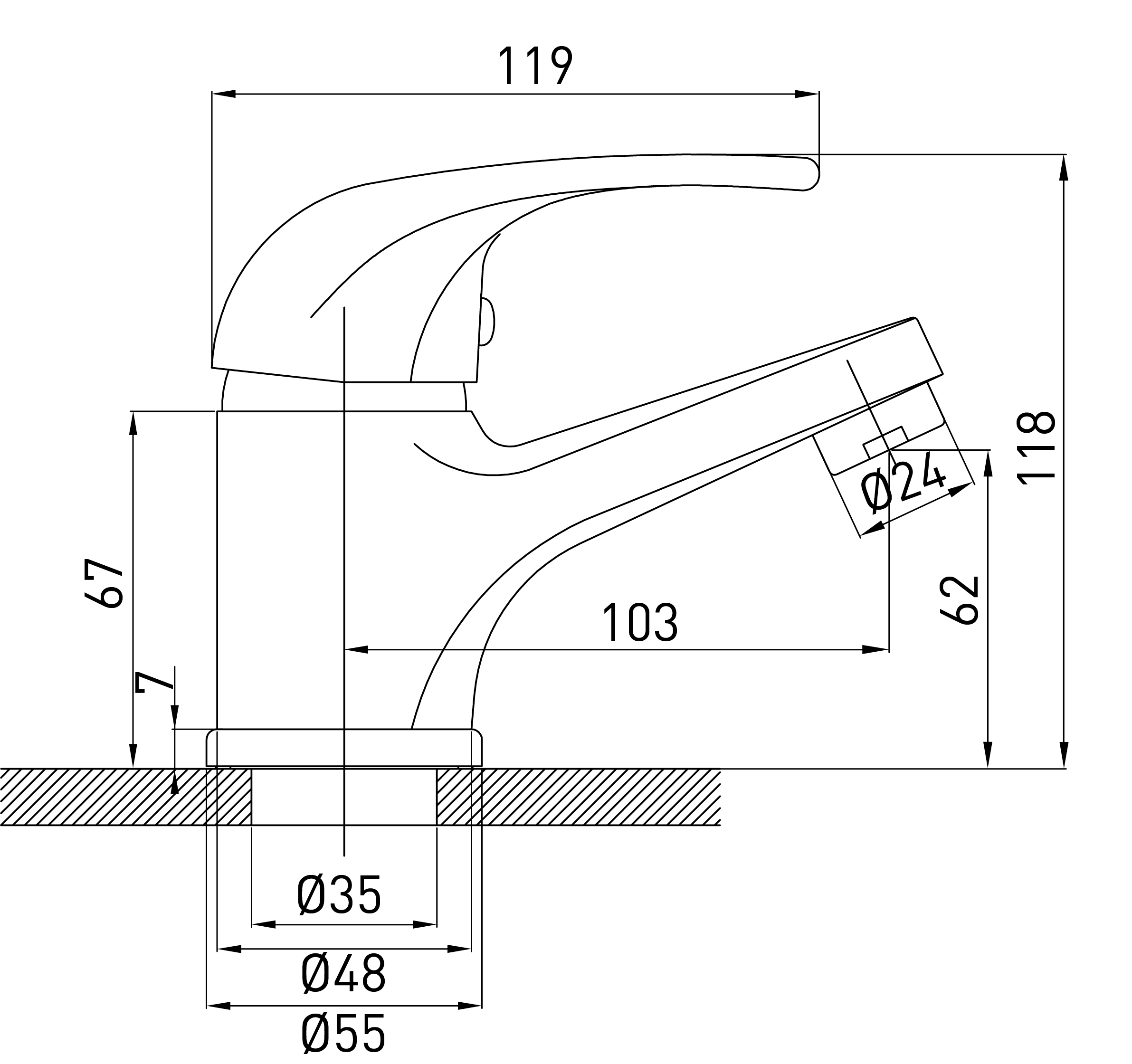 Bateria umywalkowa chrom K/Aut Elsa Ecologica Ferro - 2
