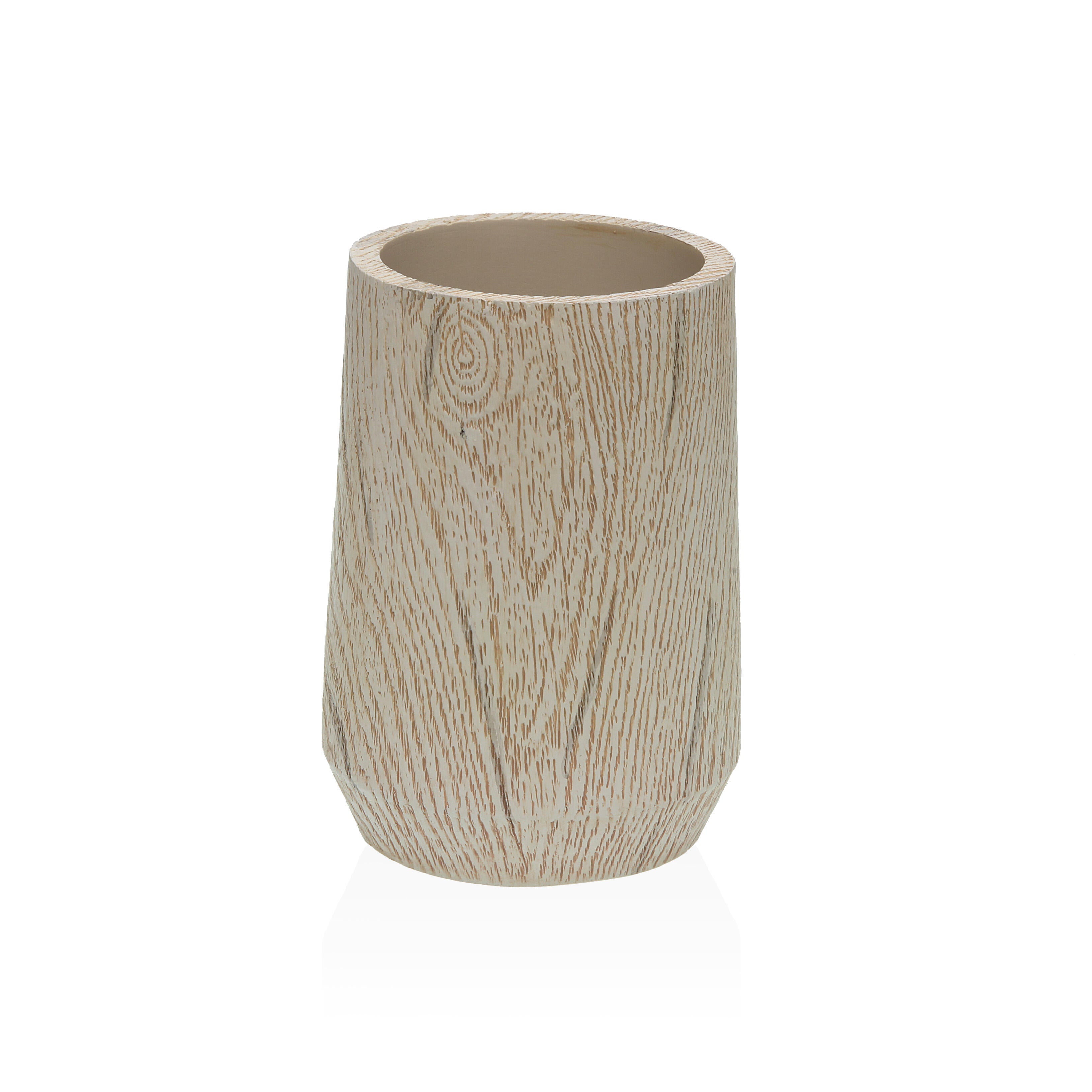 Portacepillos acabado madera beige