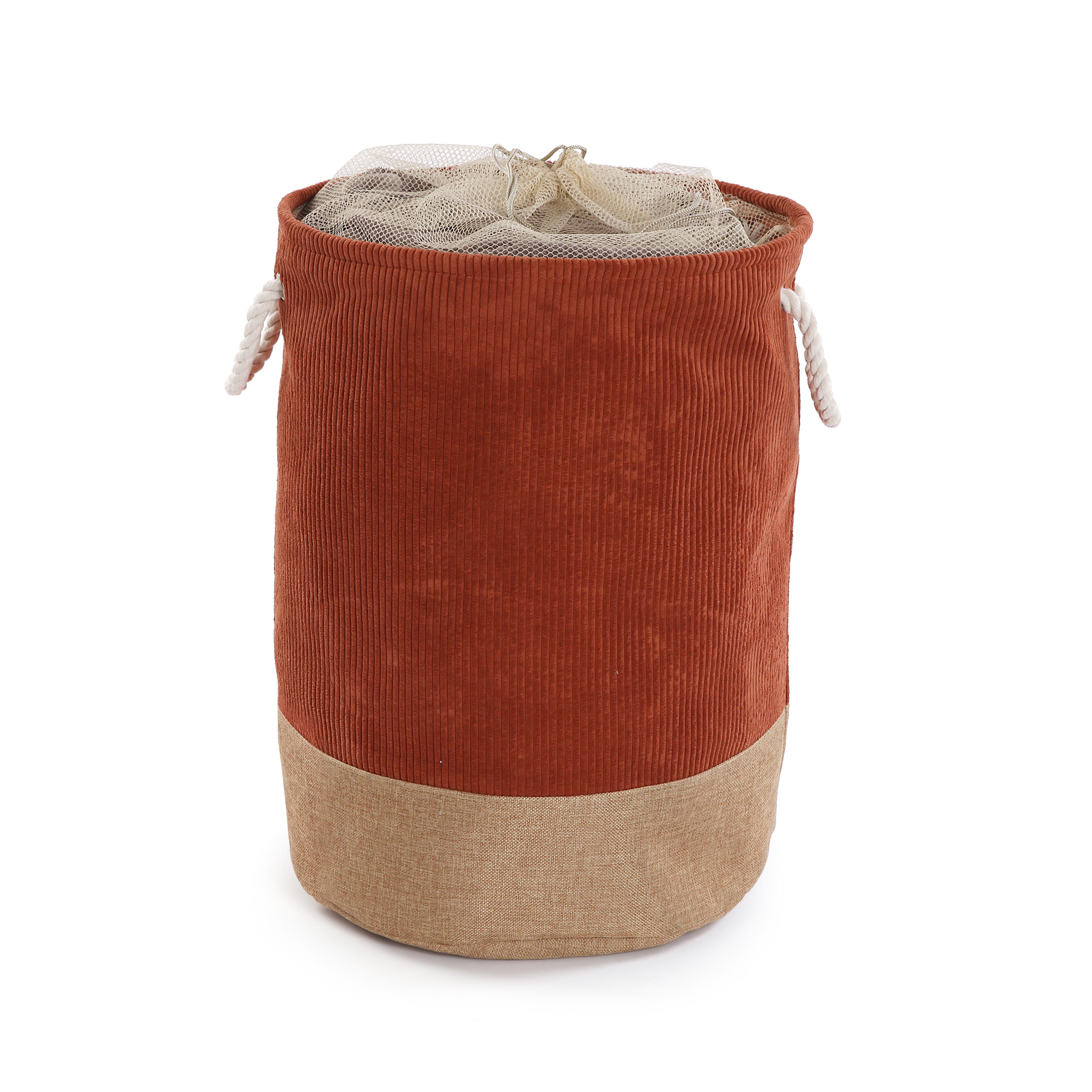 Cesto de ropa marrón 50 l