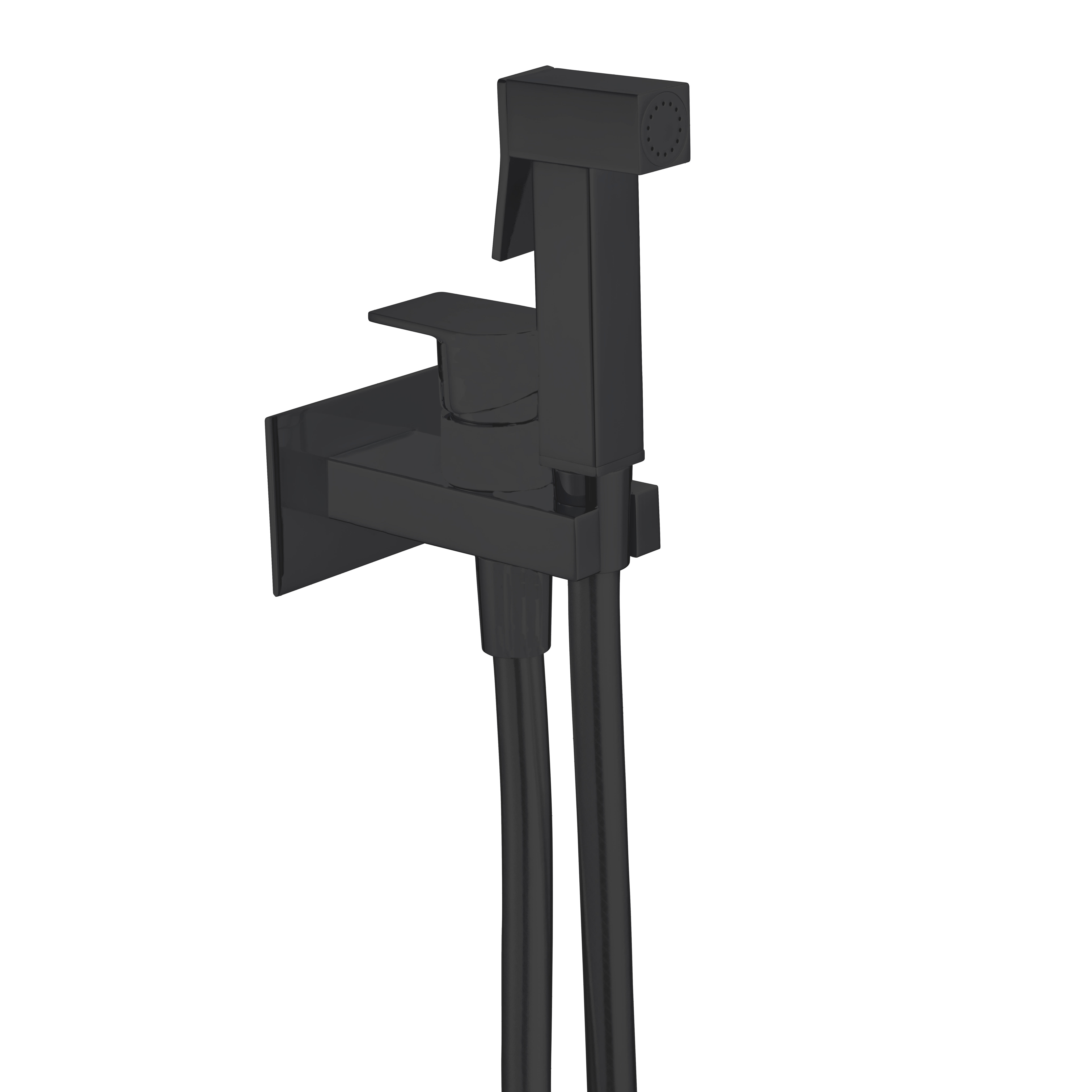 Ducha inodoro maier kuo 2 aguas flexo de 120 cm negro mate fabricado en latón