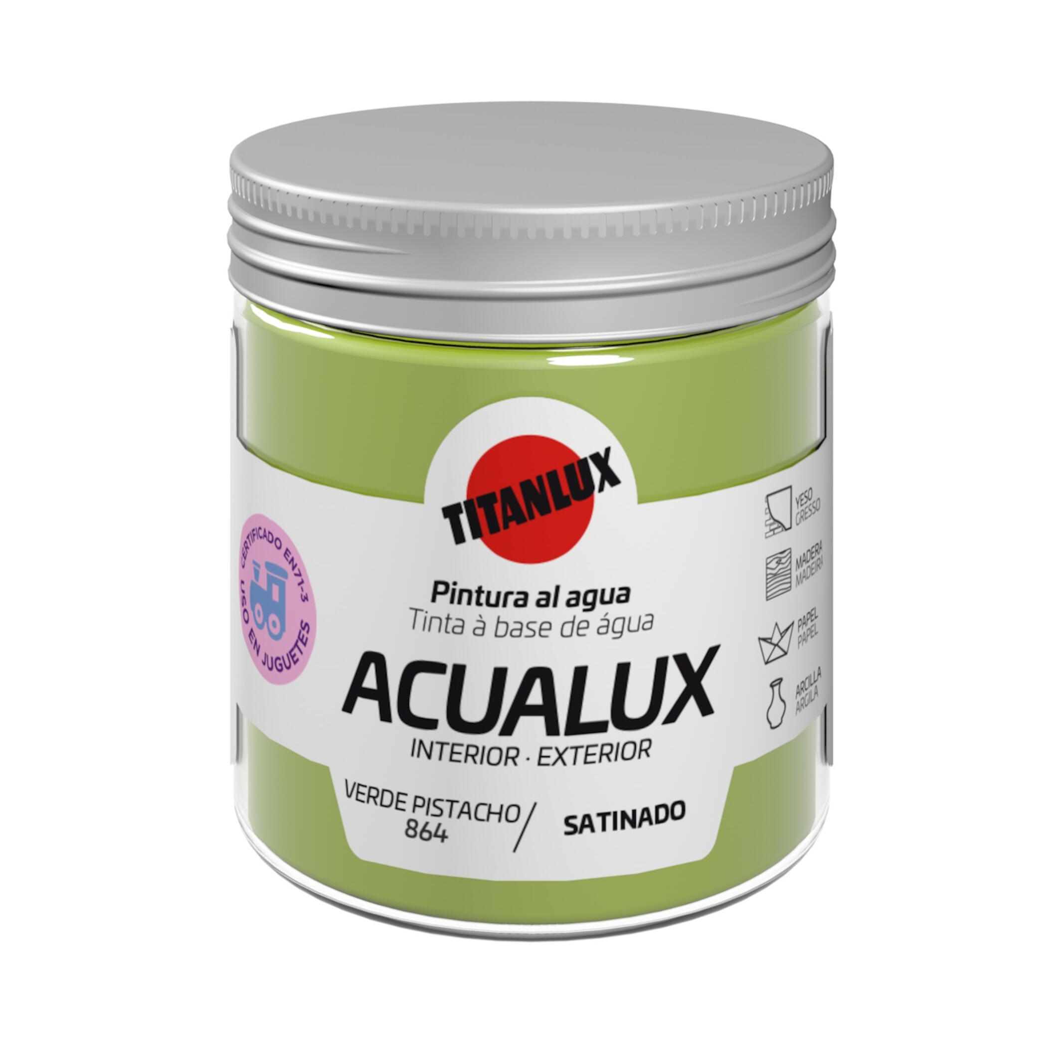 Pintura al agua acualux verde pistacho 75ml