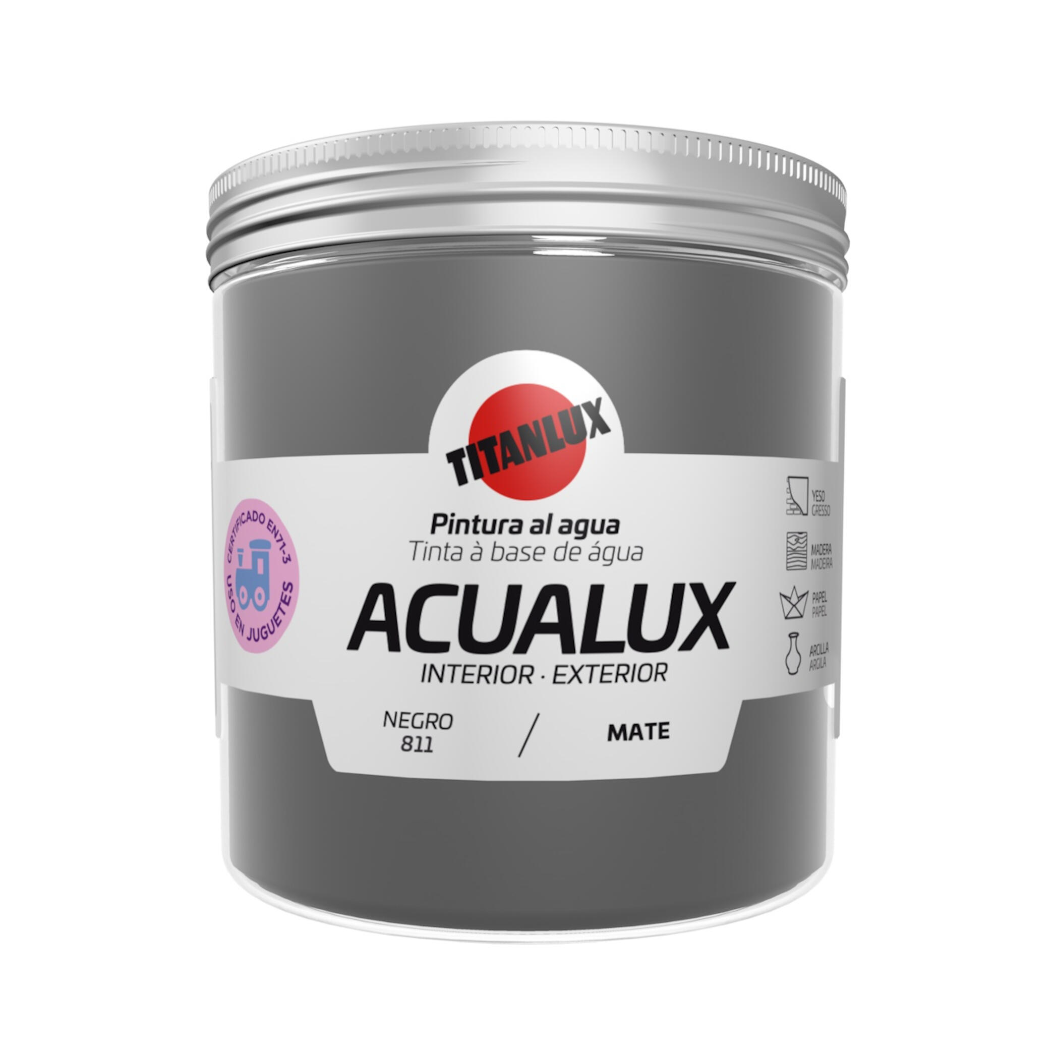 Pintura al agua acualux mate blanco 75ml