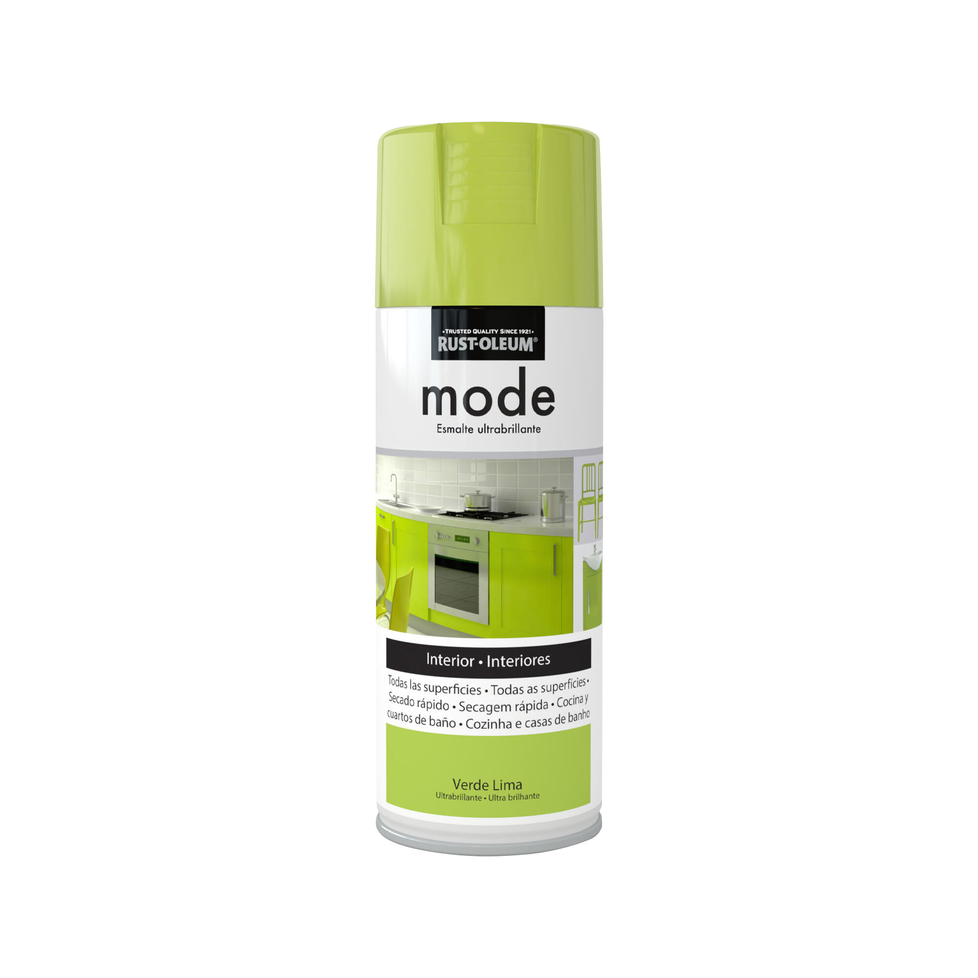 Spray multisuperficies brilhante Rust Oleum 400ml verde lima - 3