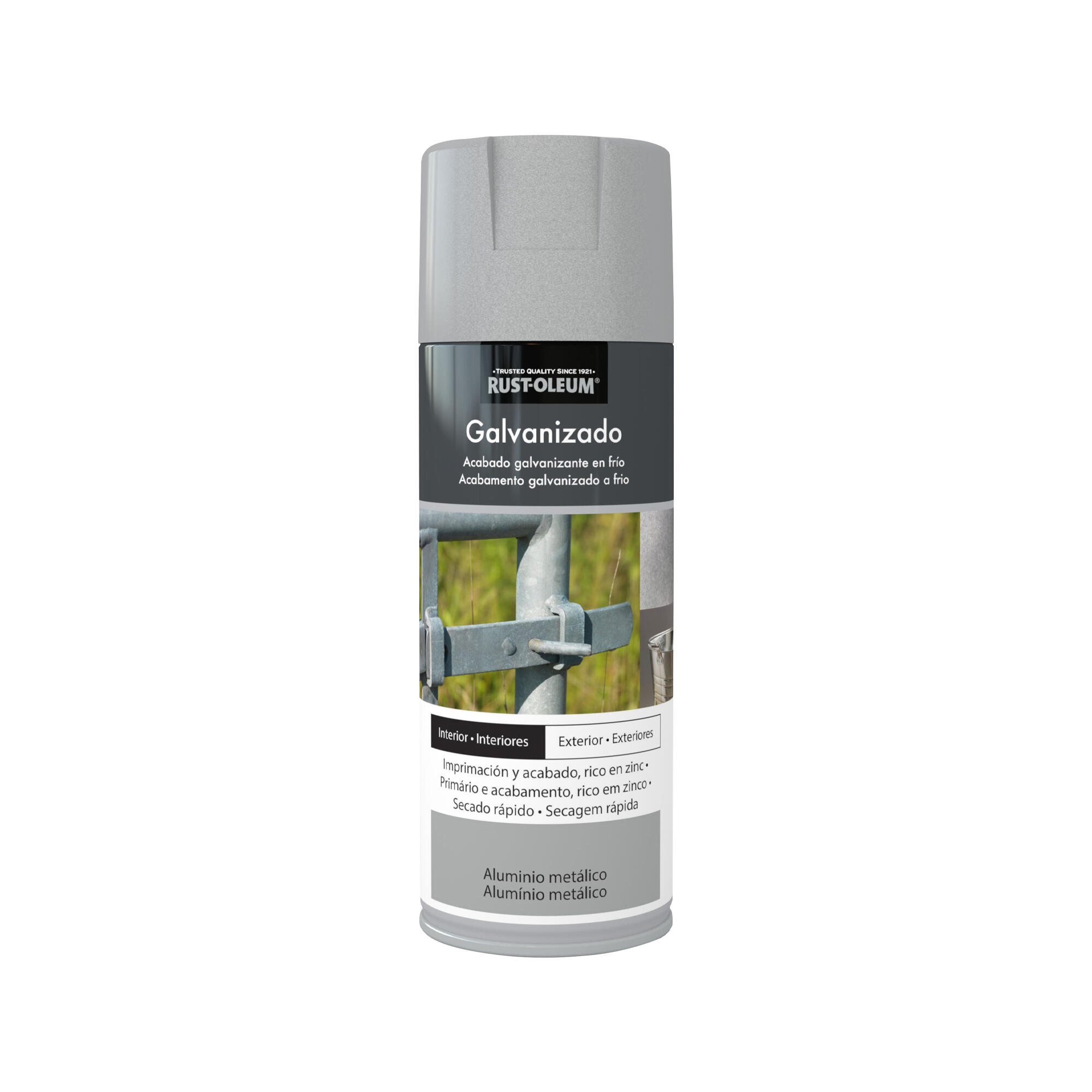 Spray primário e acabamento galvanizado Rust Oleum 400ml cinza - 3