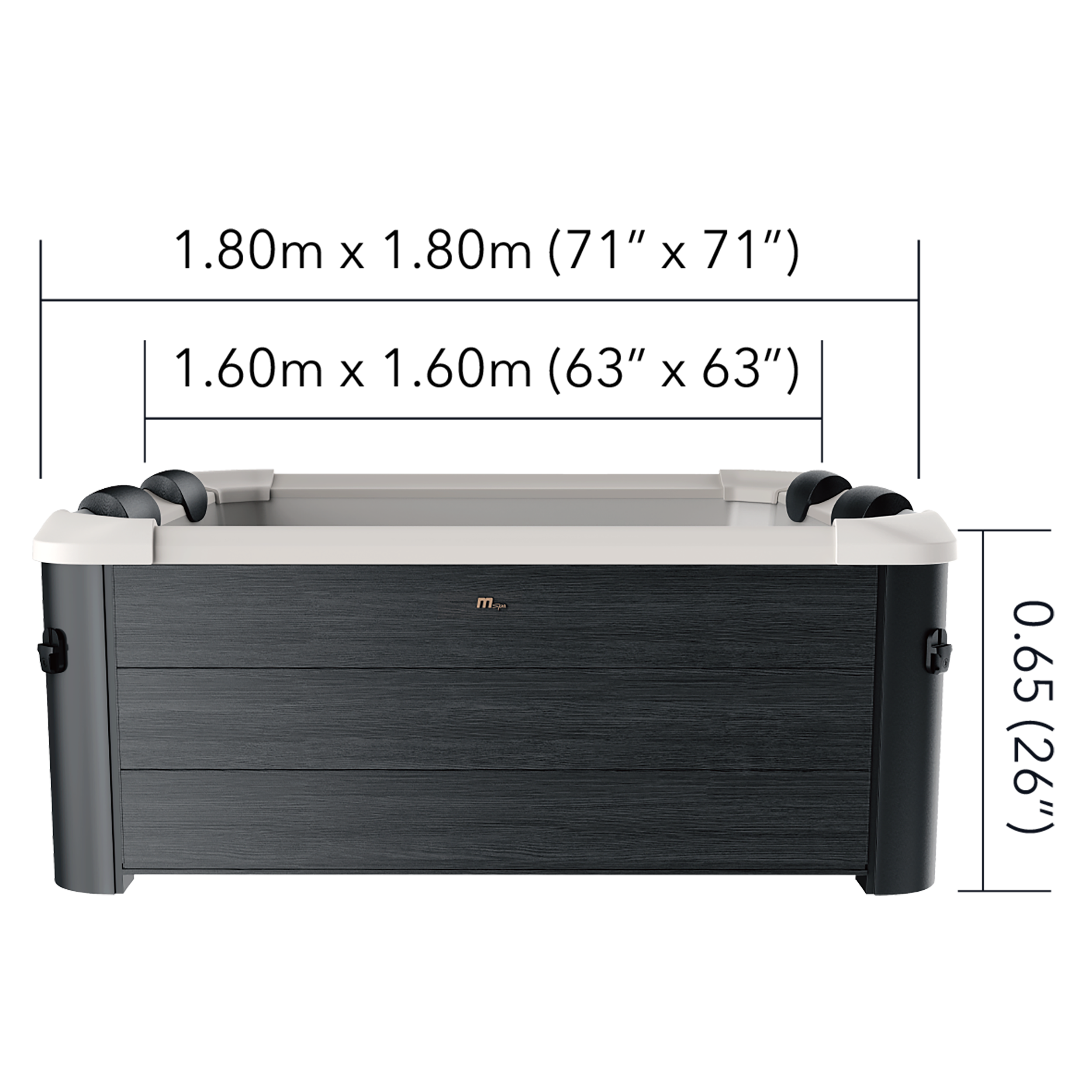 Jacuzzi ogrodowe FRAME OSLO-PLUS 180x180x65 cm MSPA - 5