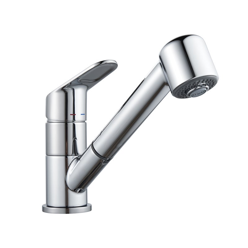 Bateria kuchenna Kemi chrom z wyciąganą wylewką K Delinia