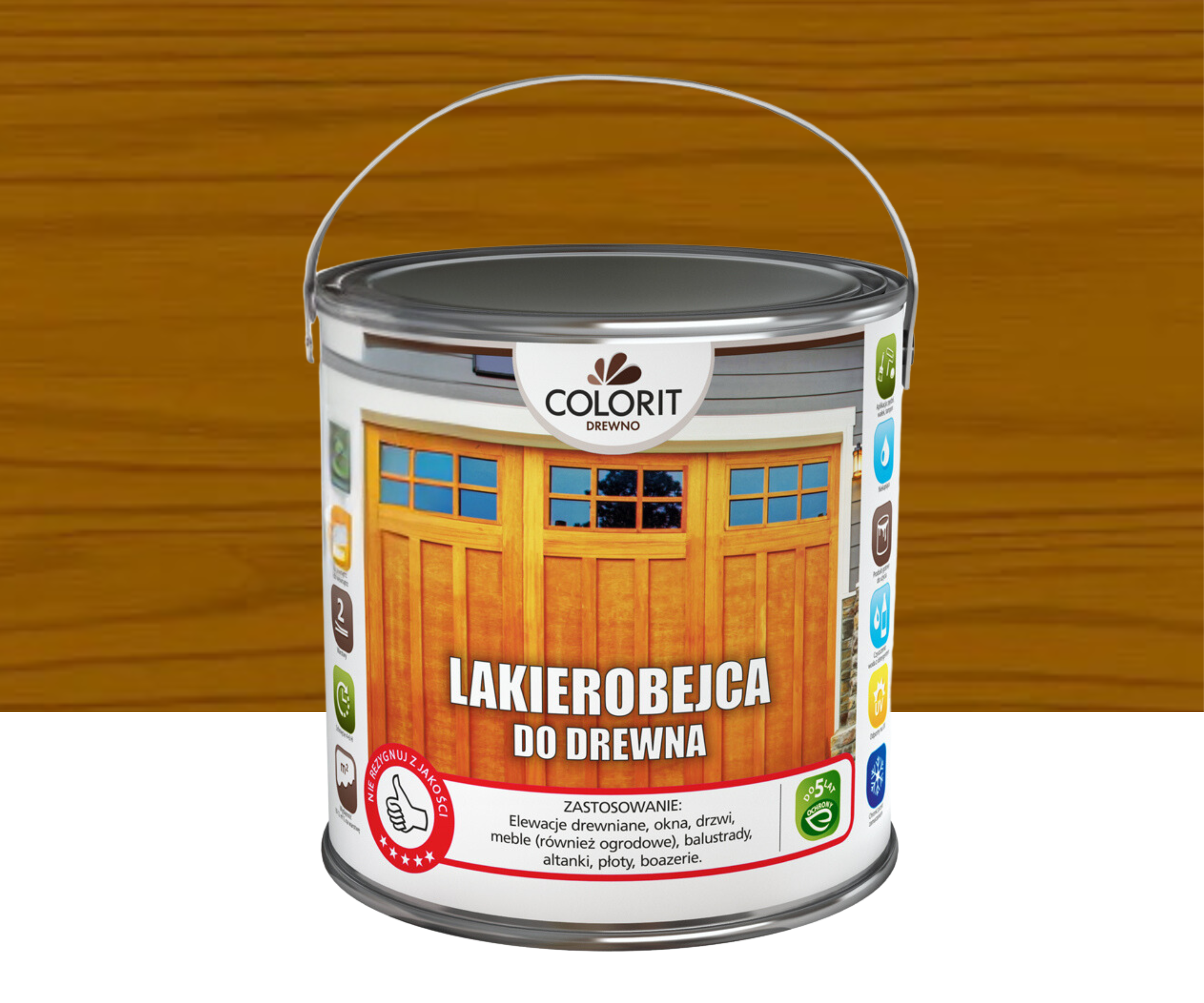 Lakierobejca do drewna orzech 2.5 l Colorit
