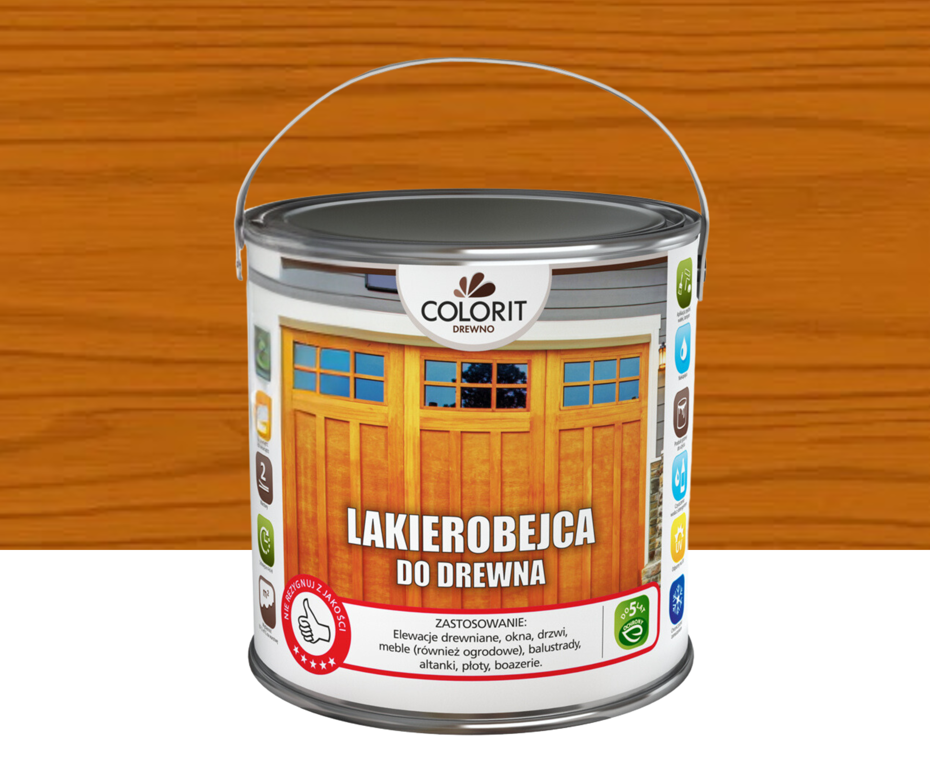 Lakierobejca do drewna teak 2.5 l Colorit